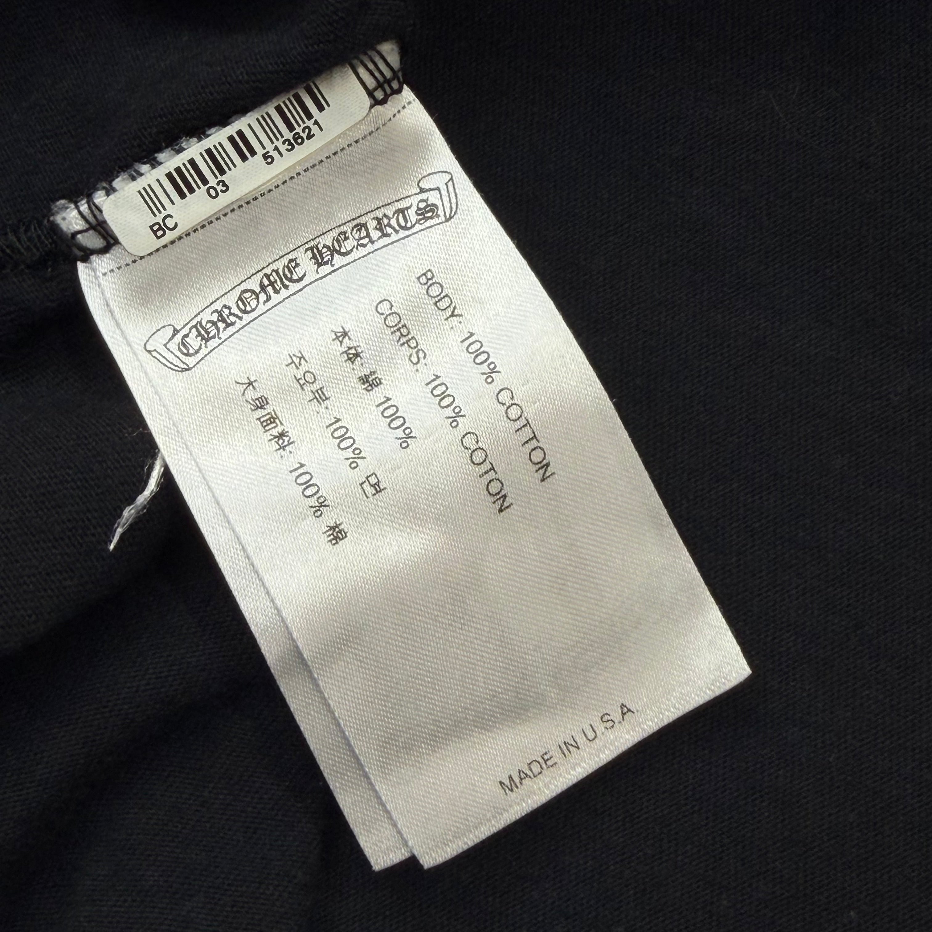 Chrome Hearts Neon Pink Stripe Logo Tee XL