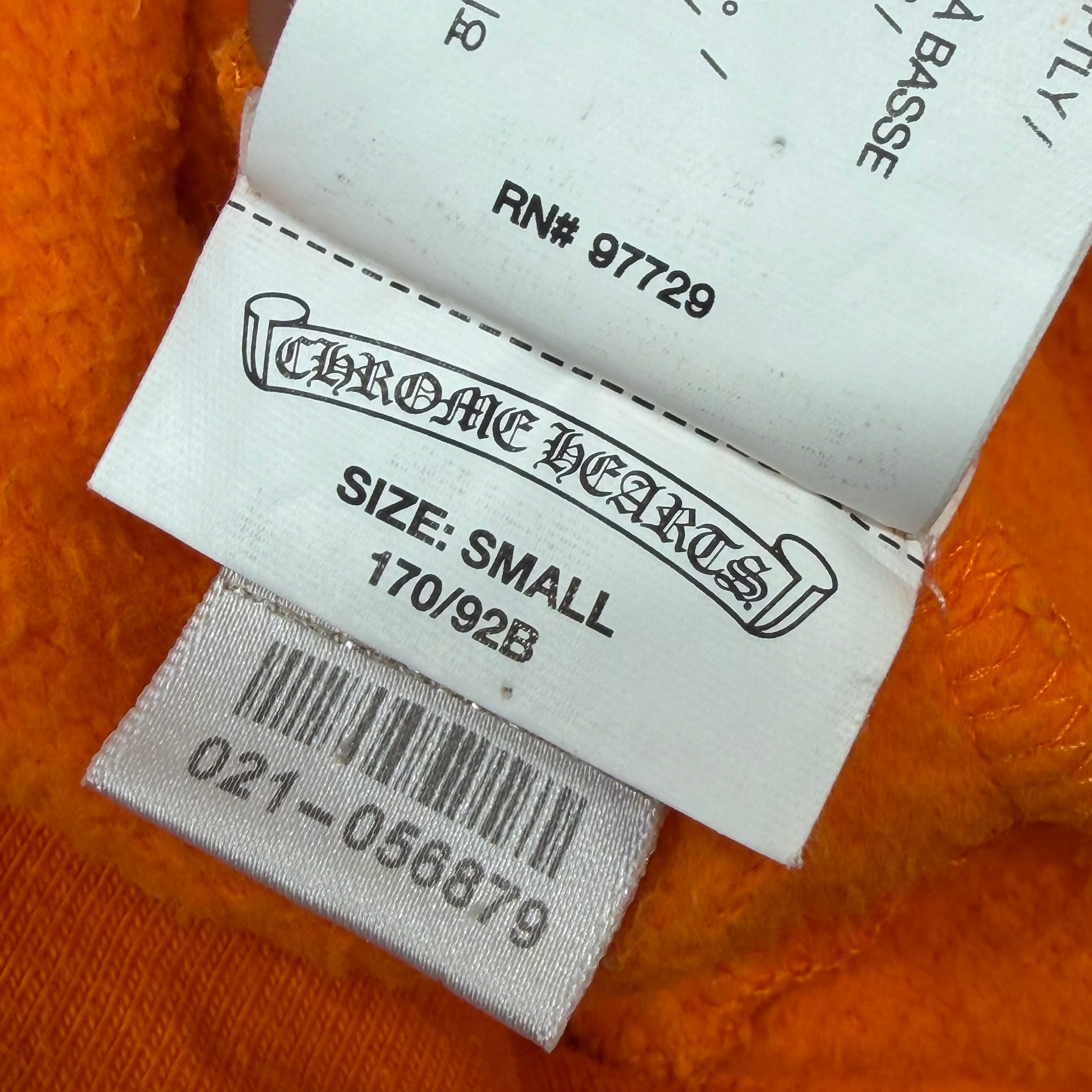 Chrome Hearts x Off-White Scroll Logo Hoodie Orange S