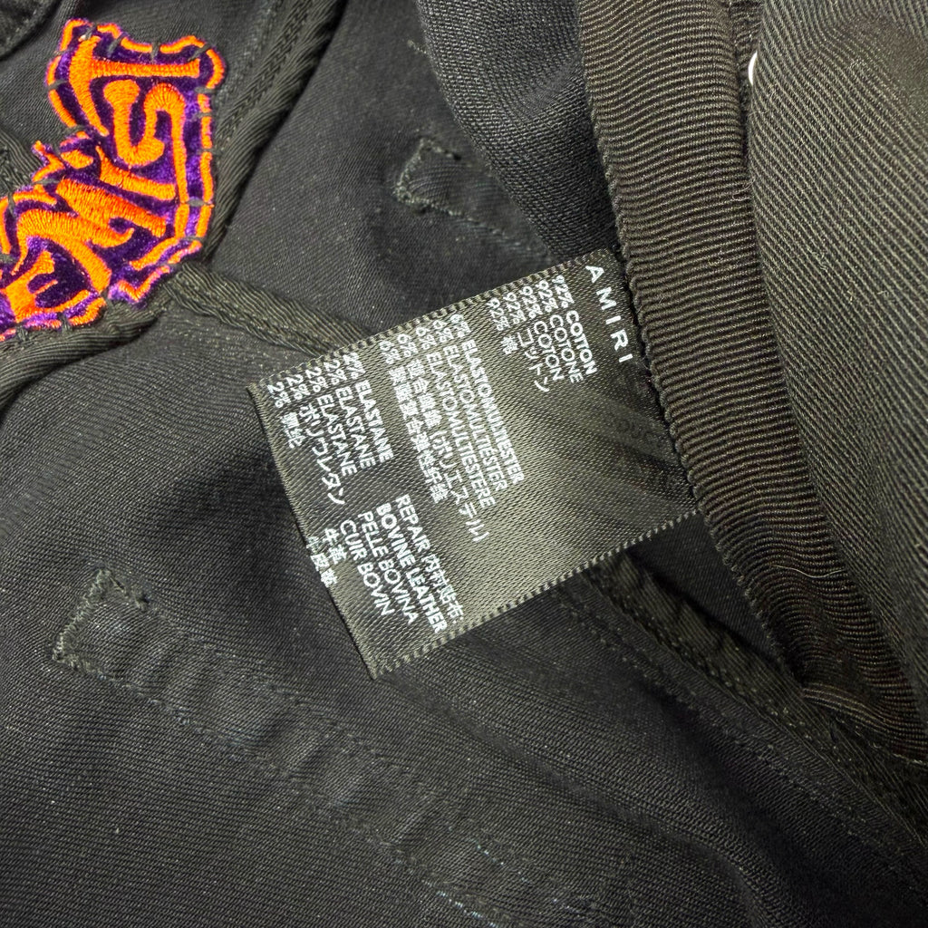 Amiri x Chemist Orange Leather Star Jeans 32