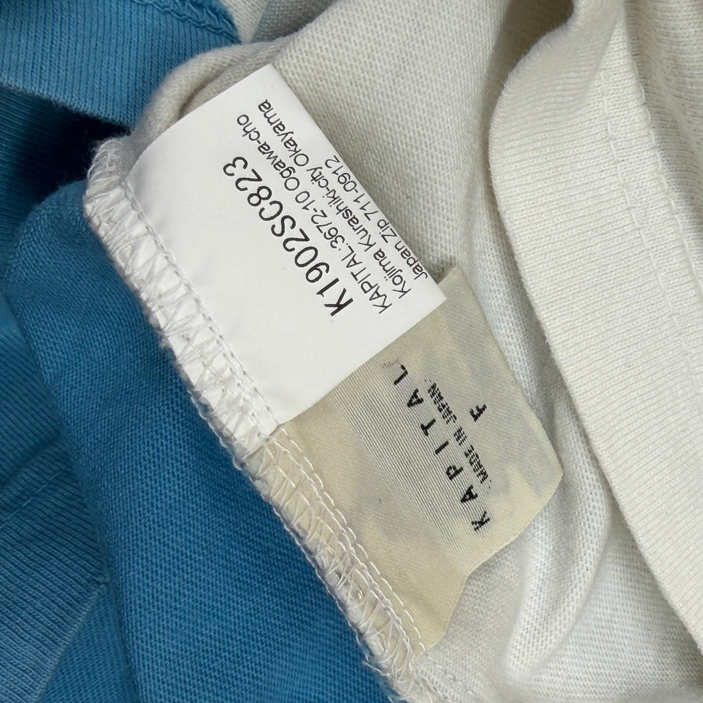 Kapital Tenjiku 2tone Big Blue Pocket Tee F (XL)