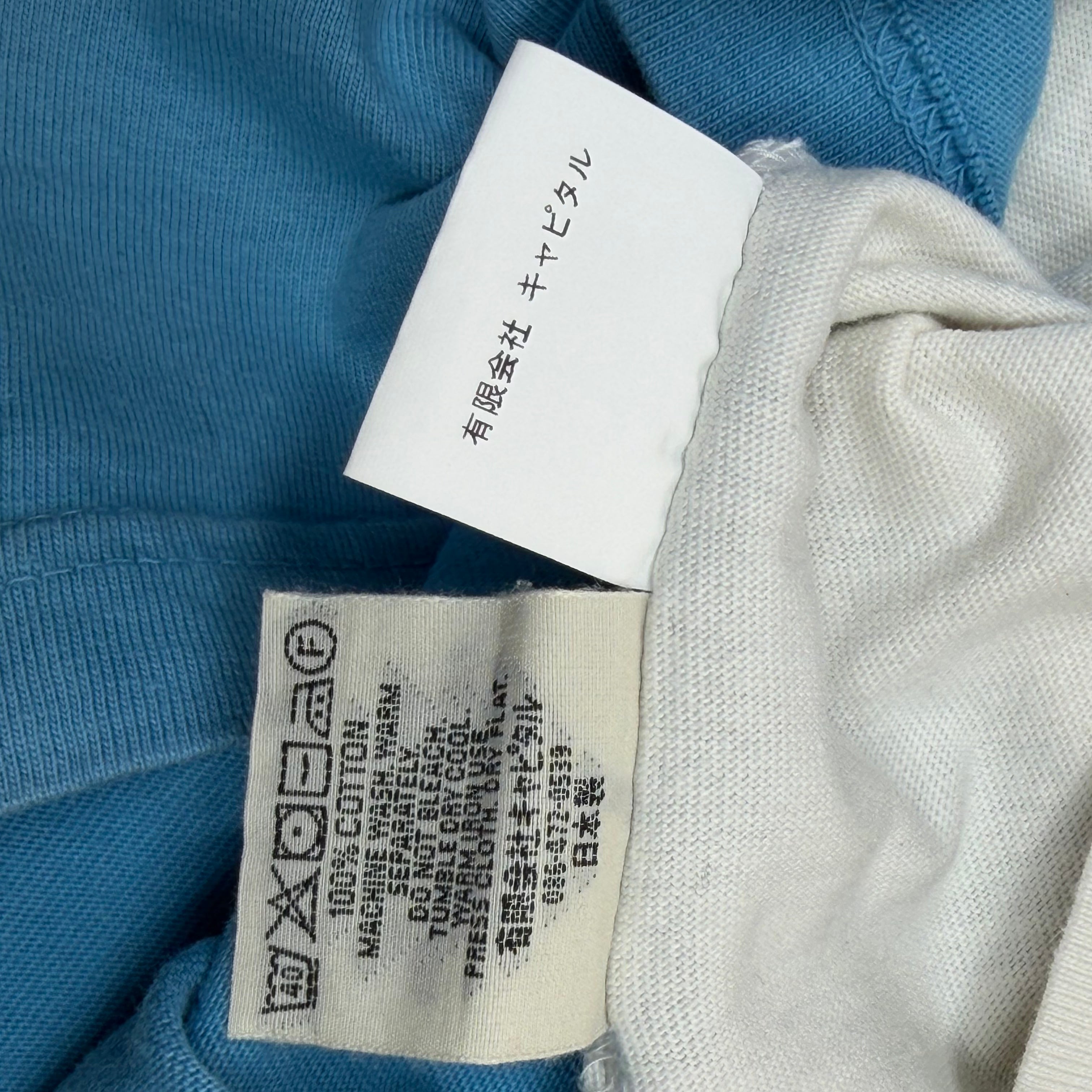 Kapital Tenjiku 2tone Big Blue Pocket Tee F (XL)