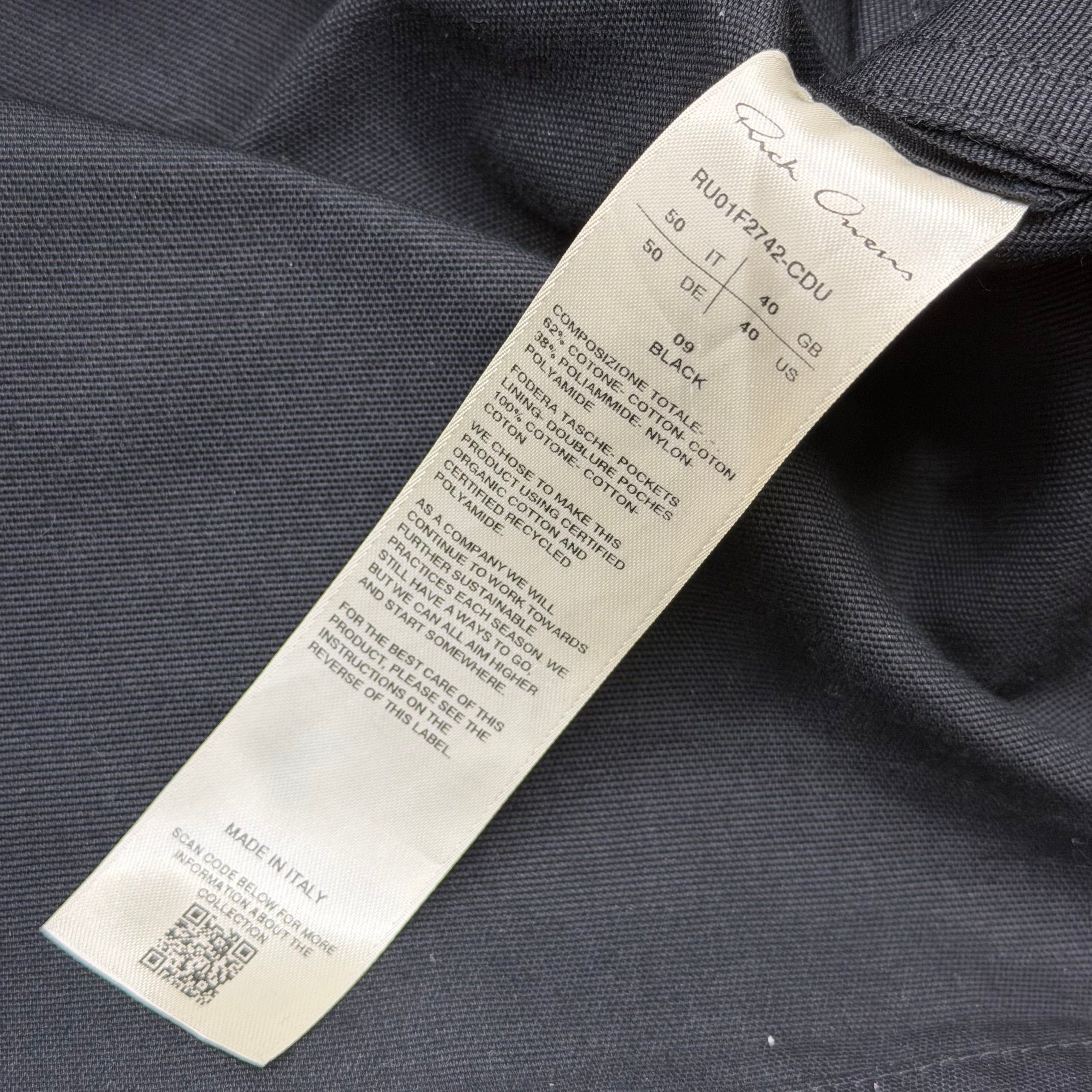 Rick Owens Tour Alice Shirt Jacket Black 50 (M)