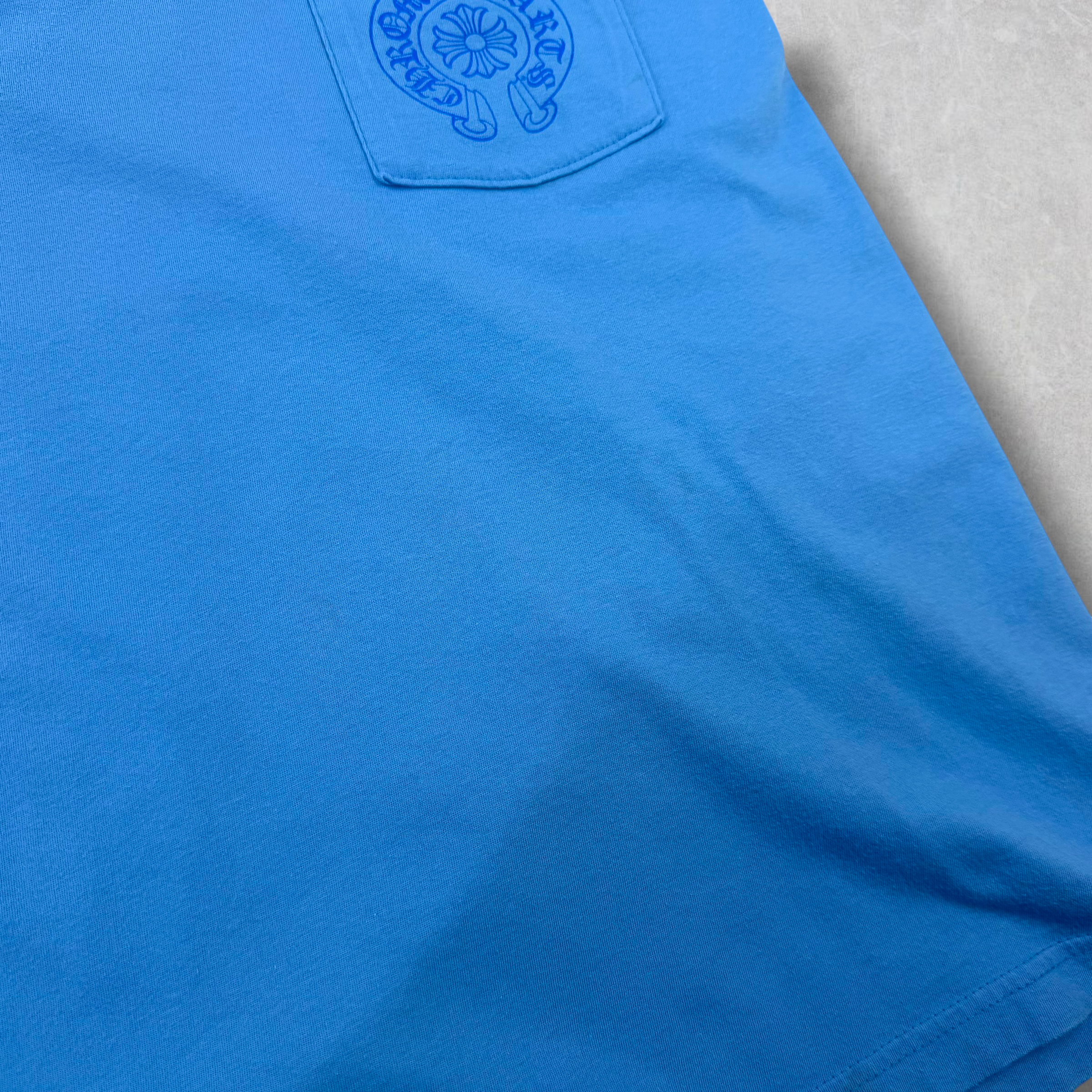 Chrome Hearts  Miami Horseshoe Floral Blue L/S M