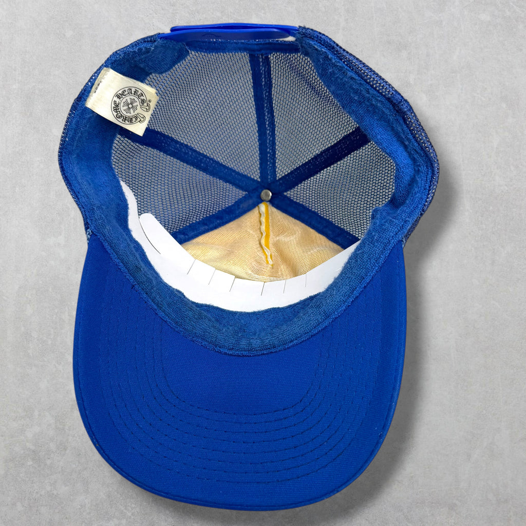 Vintage Chrome Hearts Fuck Blue Trucker Hat