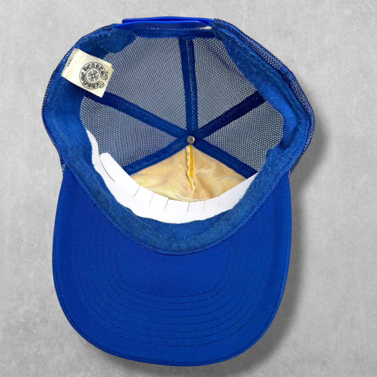 Vintage Chrome Hearts Fuck Blue Trucker Hat
