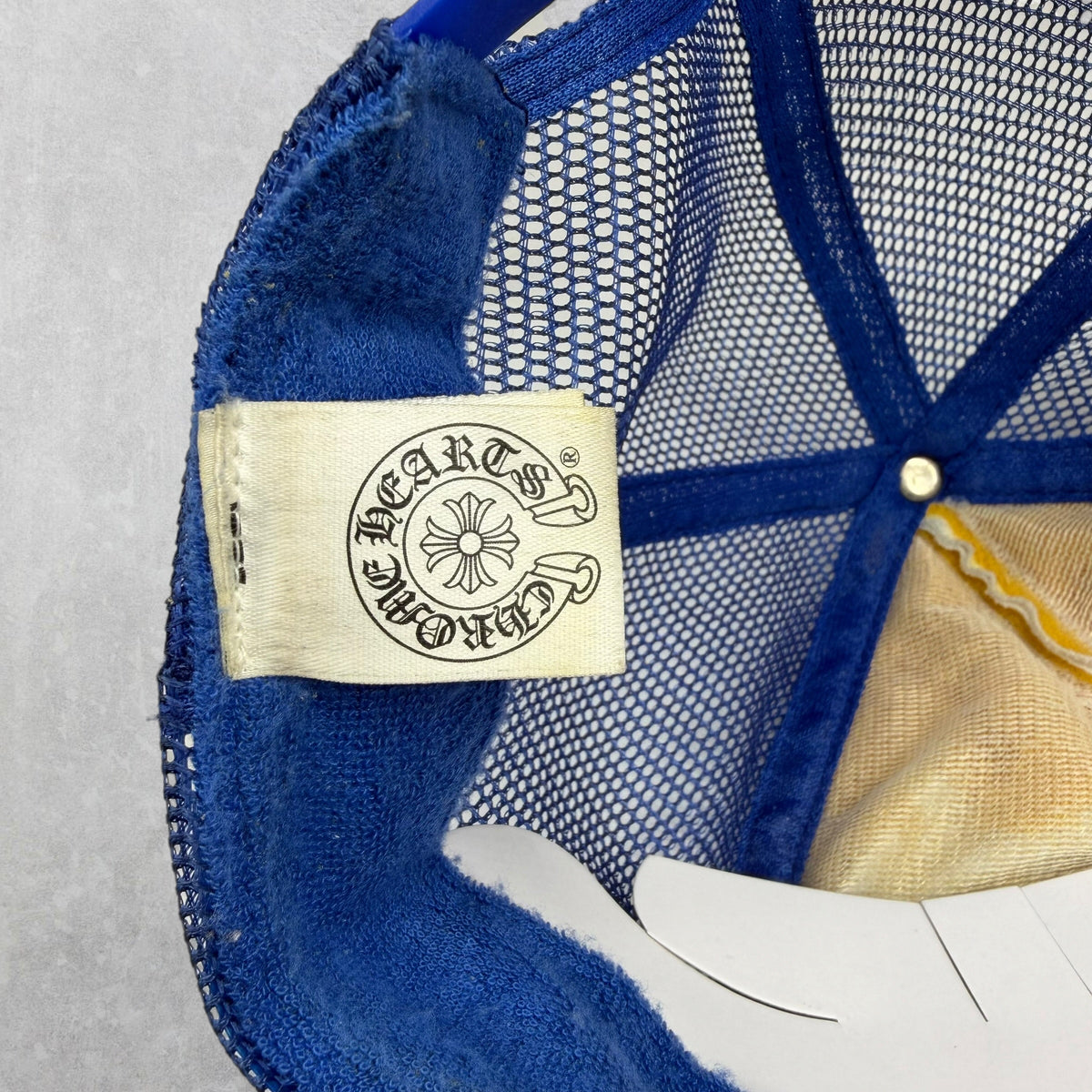 Vintage Chrome Hearts Fuck Blue Trucker Hat