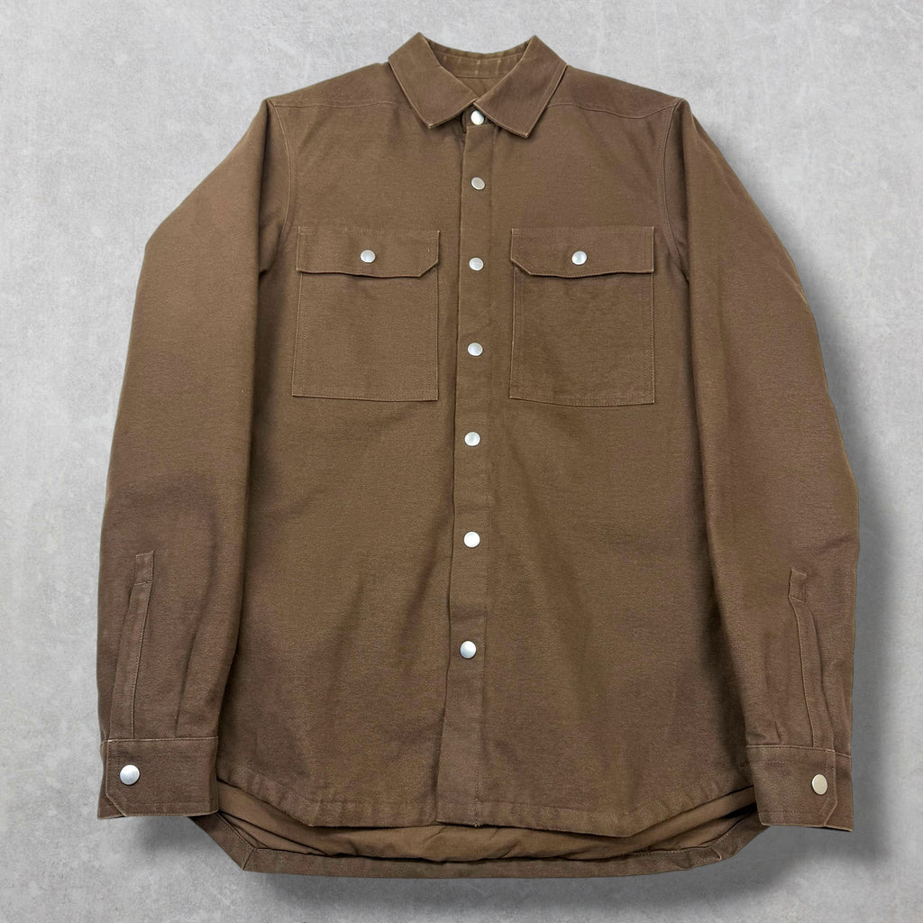 Rick Owens Luxor Heavy Moleskin Brown Outershirt 36 (M)
