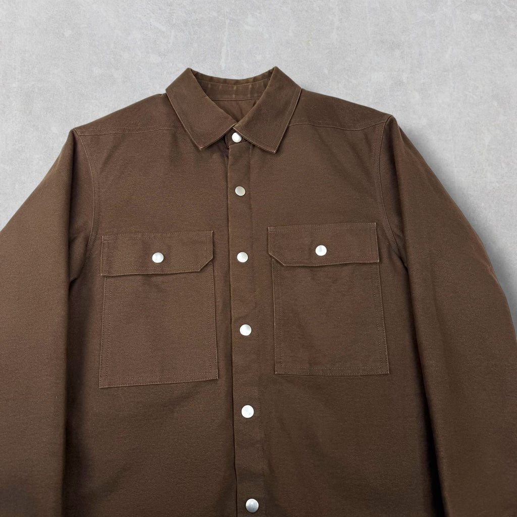 Rick Owens Luxor Heavy Moleskin Brown Outershirt 36 (M)