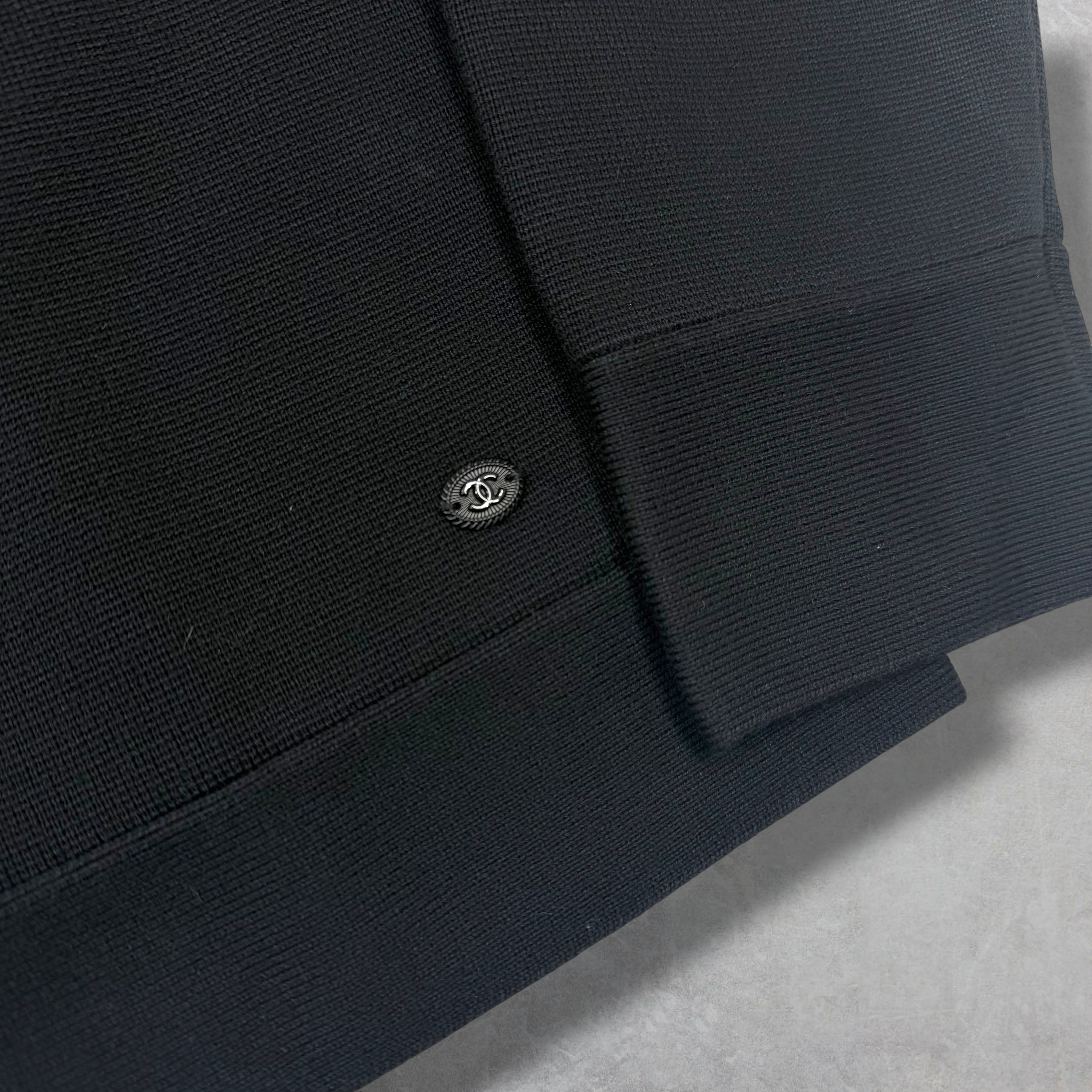 Chanel Uniform Double Pocket Zip Up Knit XL (M)