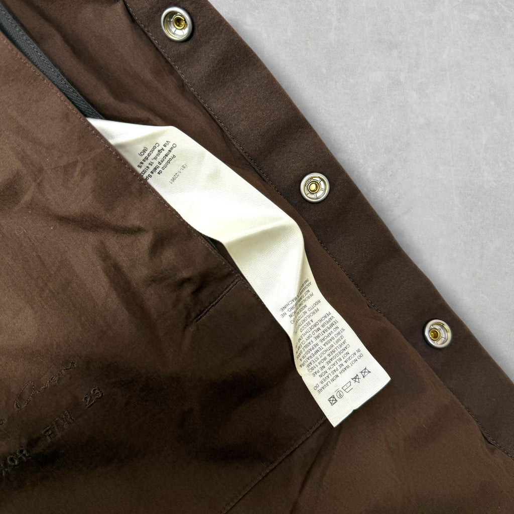 Rick Owens Luxor Heavy Moleskin Brown Outershirt 36 (M)