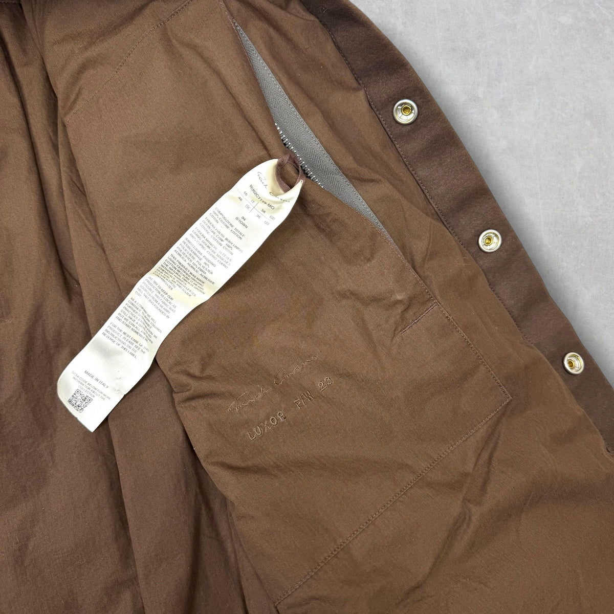 Rick Owens Luxor Heavy Moleskin Brown Outershirt 36 (M)