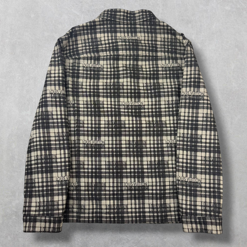 Louis Vuitton Plaid Logo Shirt Jacket 52 (L)