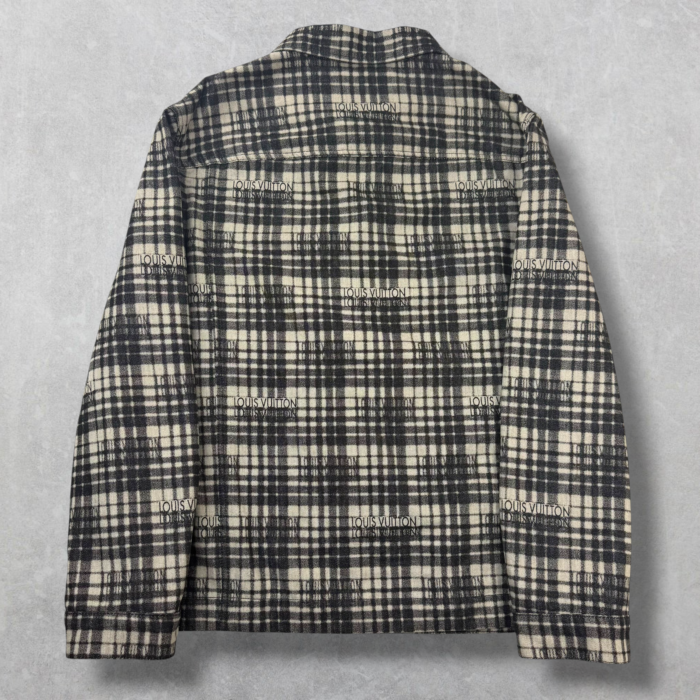 Louis Vuitton Plaid Logo Shirt Jacket 52 (L)