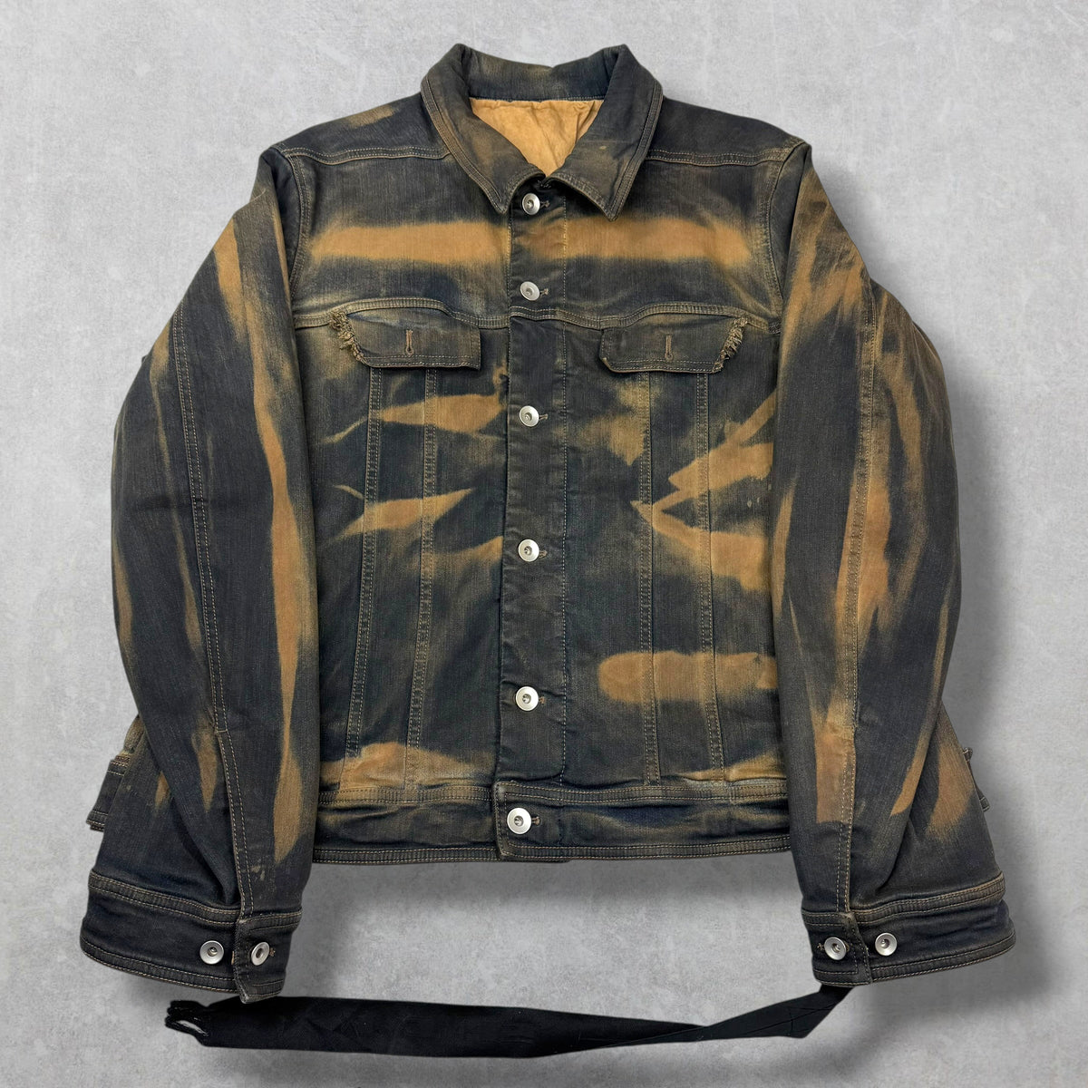 Rick Owens DRKSHDW Mud-Washed Denim Trucker Jacket XXL (L)