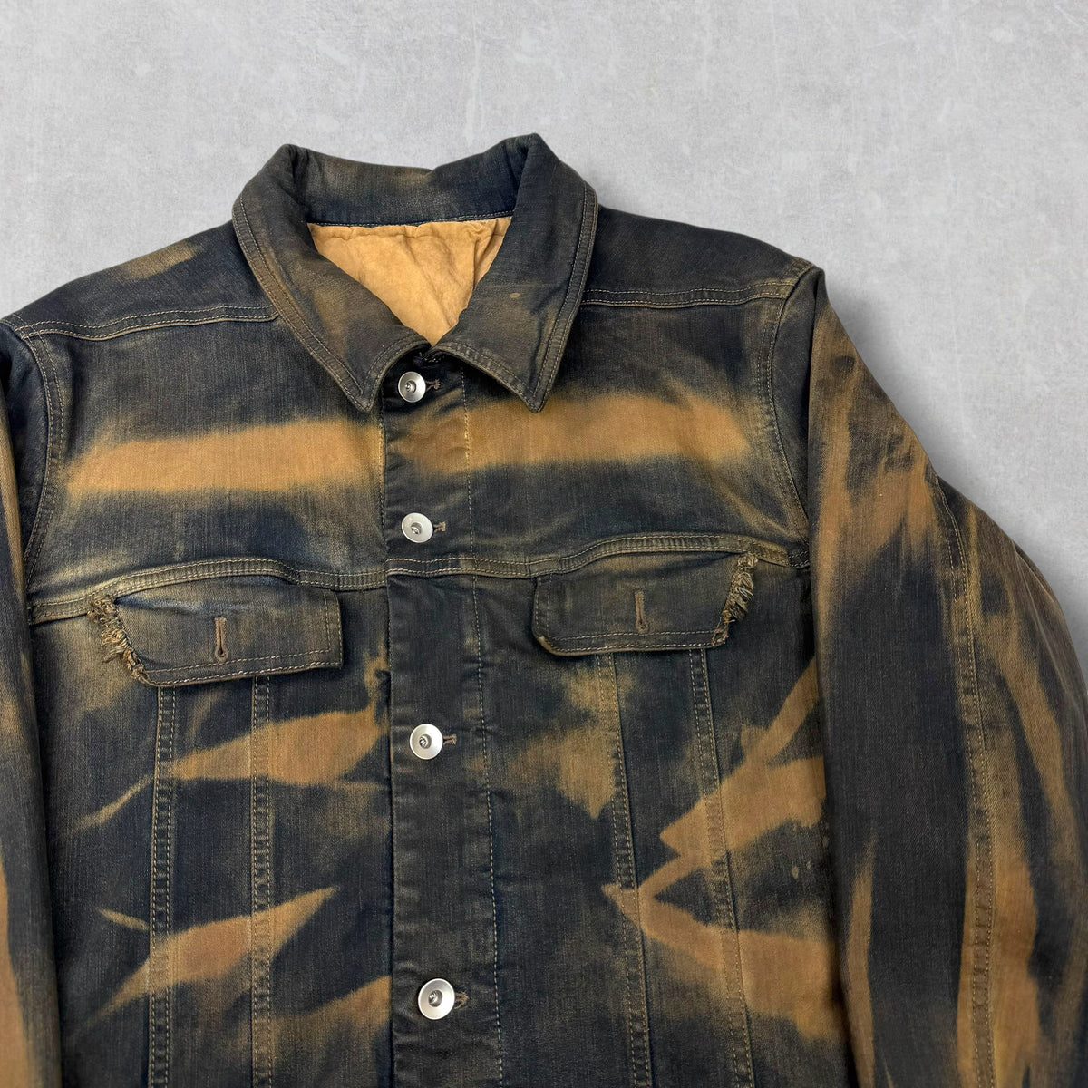 Rick Owens DRKSHDW Mud-Washed Denim Trucker Jacket XXL (L)