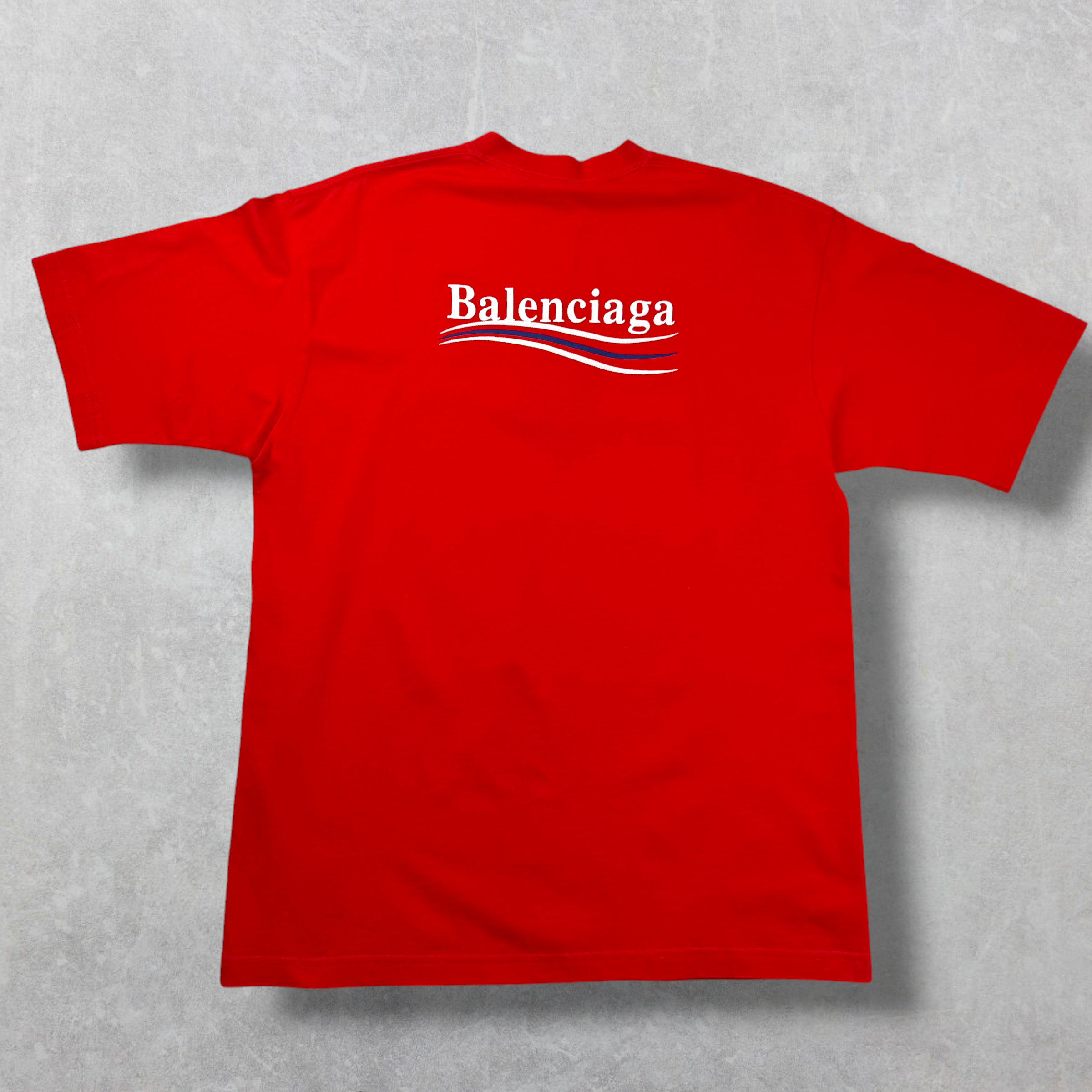 Balenciaga Political Campaign Embroidered Logo Oversized Tee XS (XL)