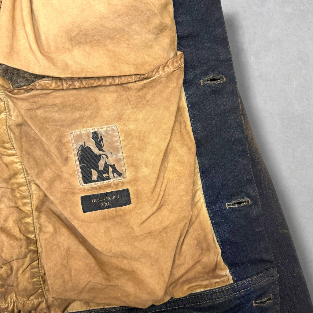 Rick Owens DRKSHDW Mud-Washed Denim Trucker Jacket XXL (L)