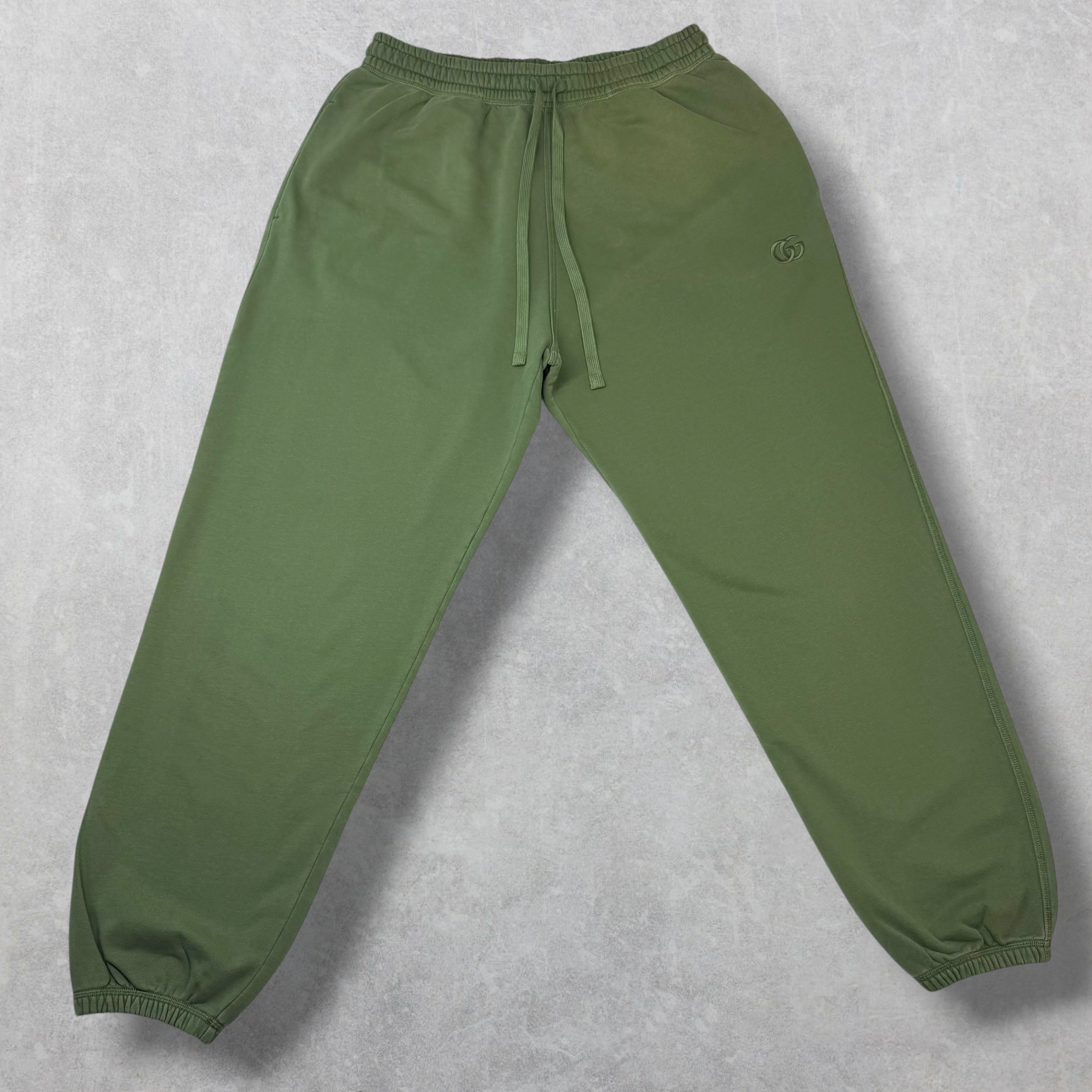 Gucci Interlocking GG Logo Sweatpants Green L