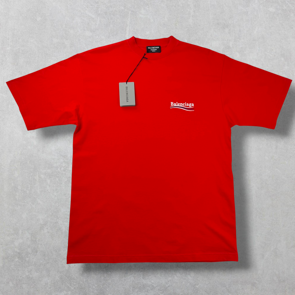 Balenciaga Political Campaign Embroidered Logo Oversized Tee XS (XL)