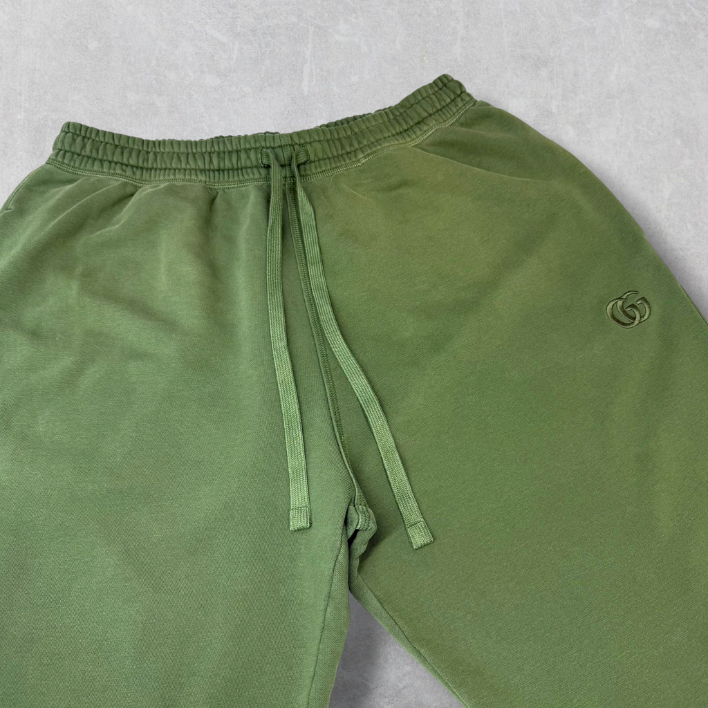 Gucci Interlocking GG Logo Sweatpants Green L