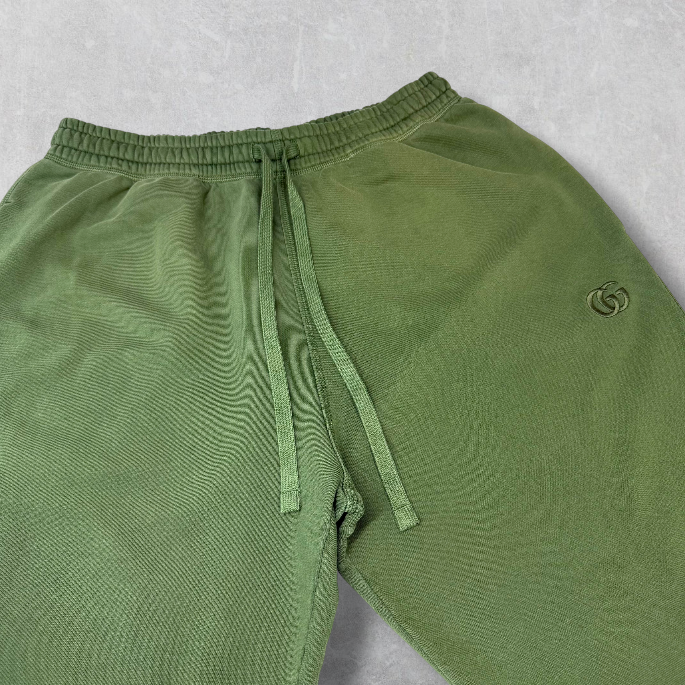 Gucci Interlocking GG Logo Sweatpants Green L