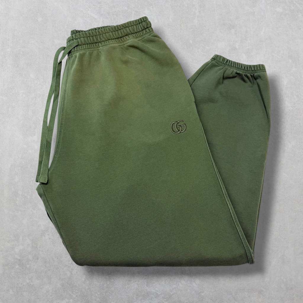 Gucci Interlocking GG Logo Sweatpants Green L