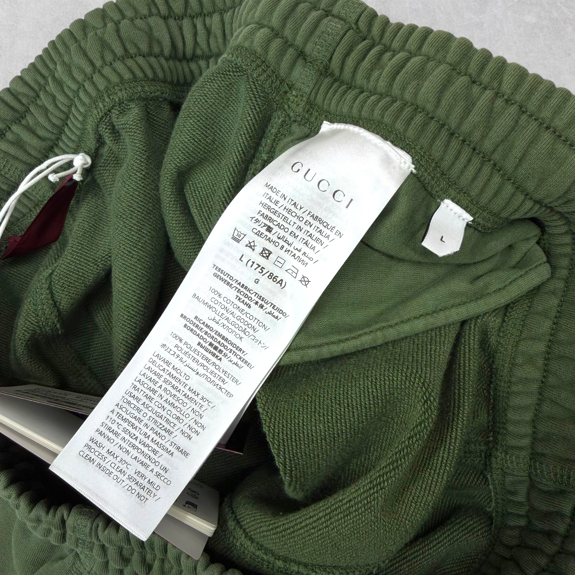 Gucci Interlocking GG Logo Sweatpants Green L