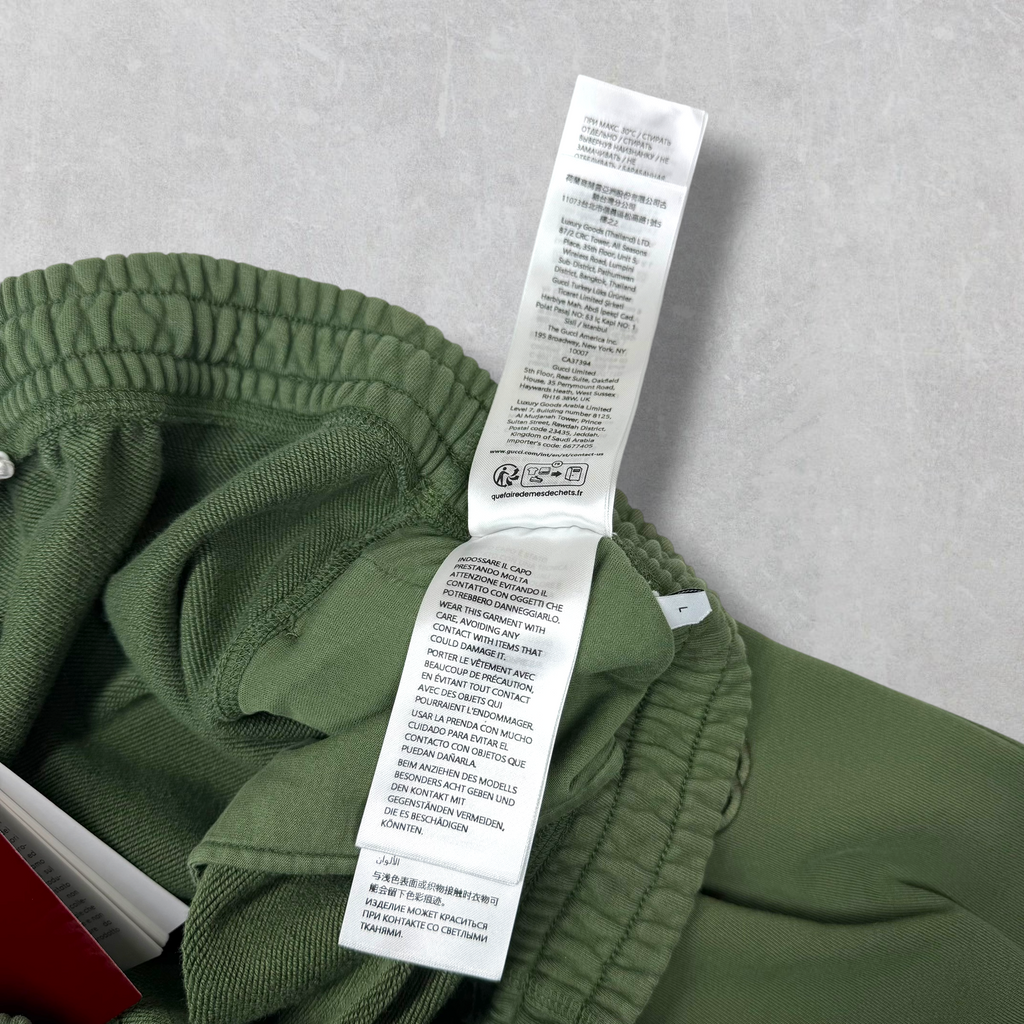 Gucci Interlocking GG Logo Sweatpants Green L