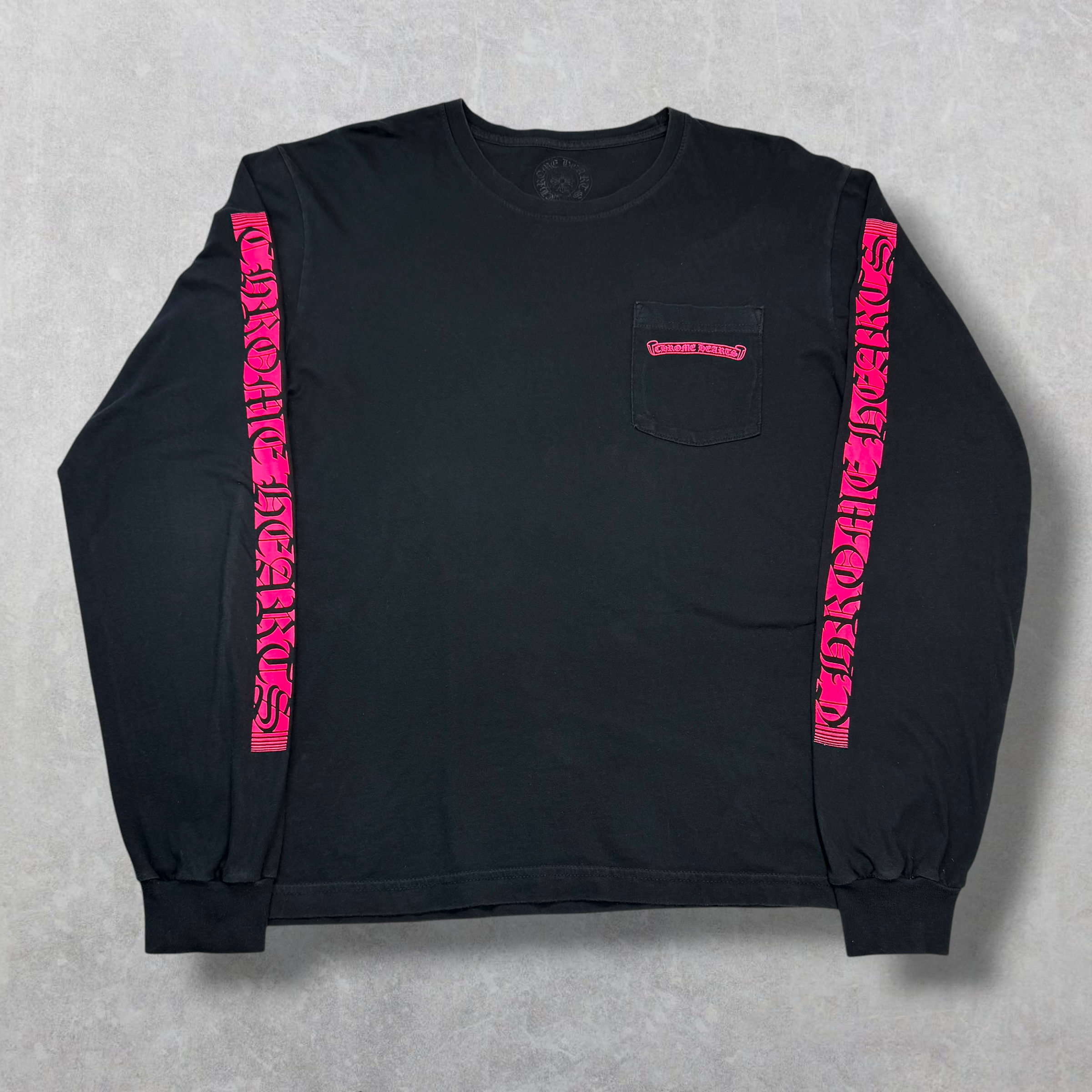 Chrome Hearts Neon Pink Stripe L/S L