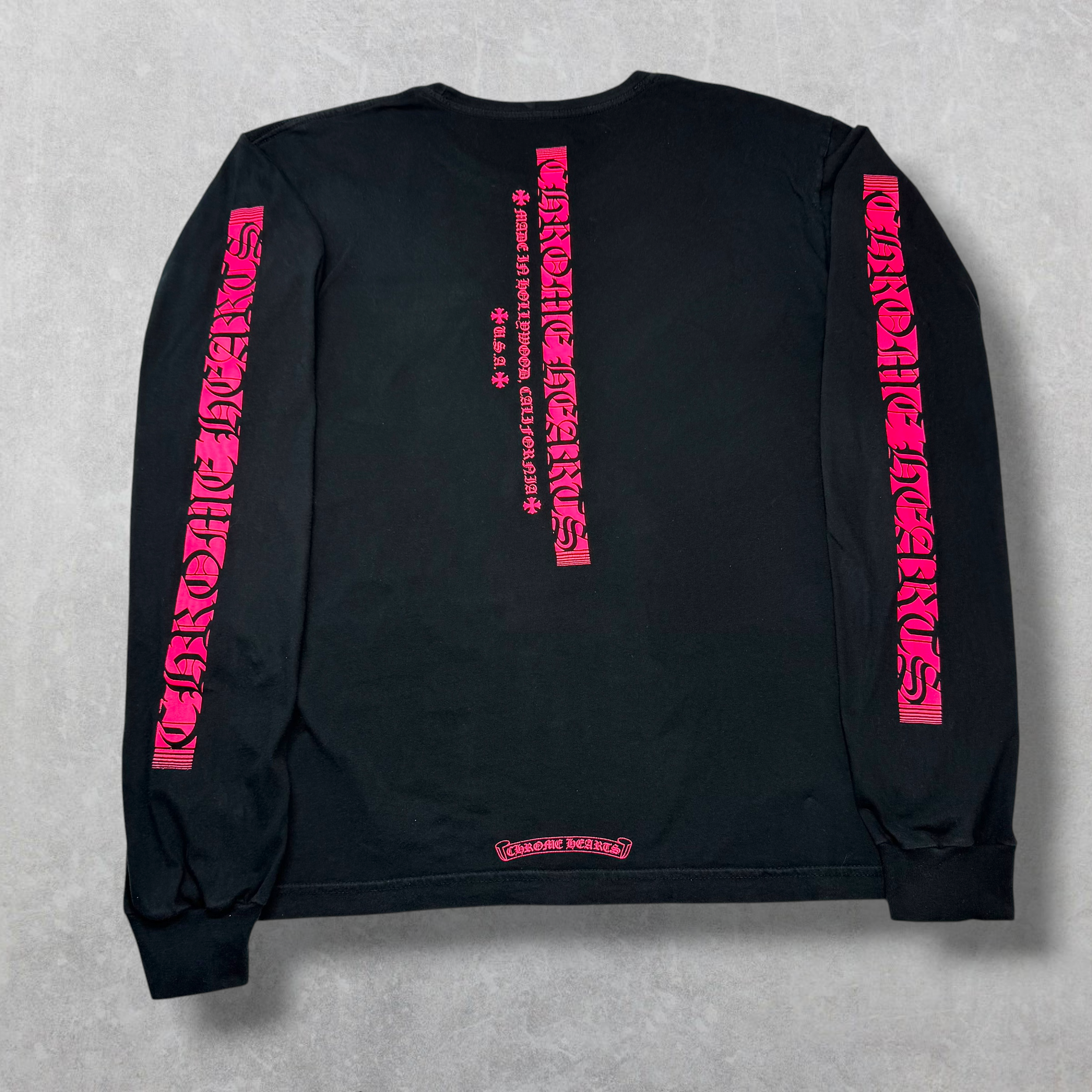 Chrome Hearts Neon Pink Stripe L/S L
