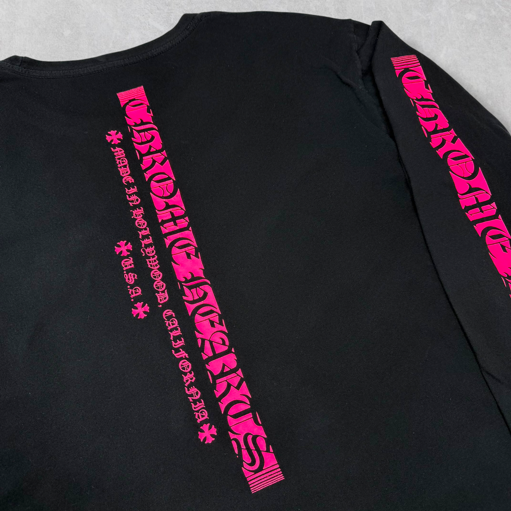 Chrome Hearts Neon Pink Stripe L/S L