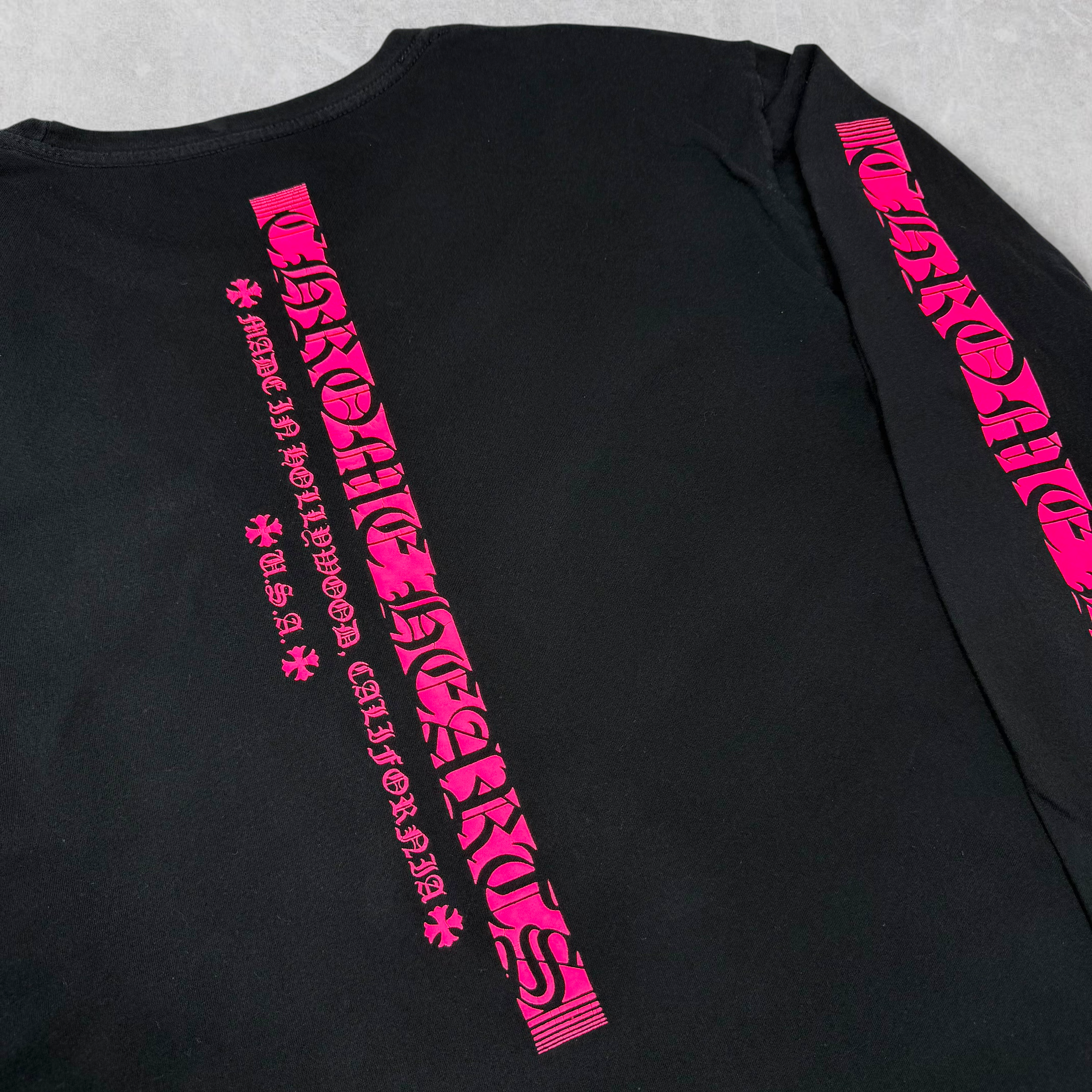 Chrome Hearts Neon Pink Stripe L/S L