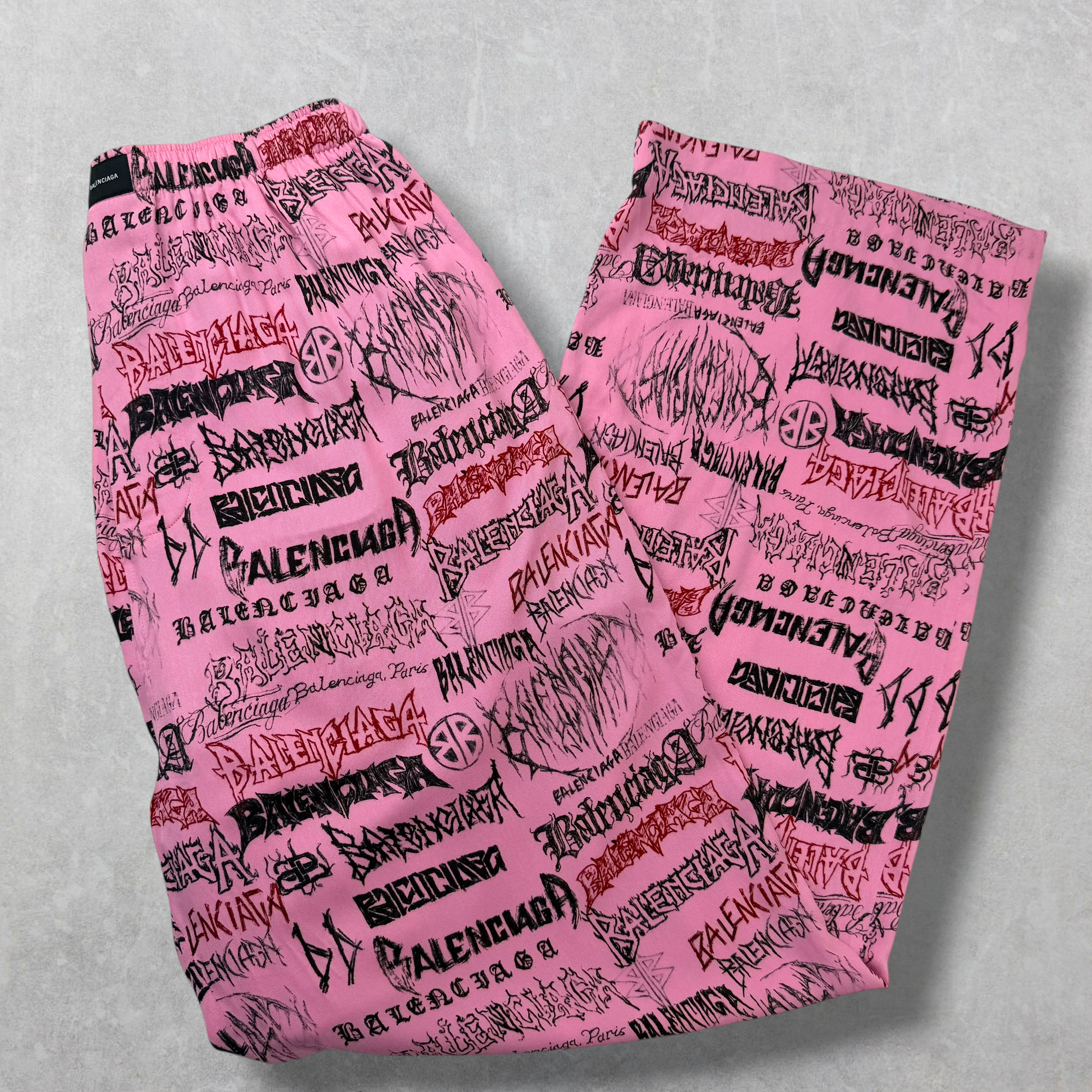 Balenciaga DIY Metal Allover Pink Pyjama Pants 38 (M)