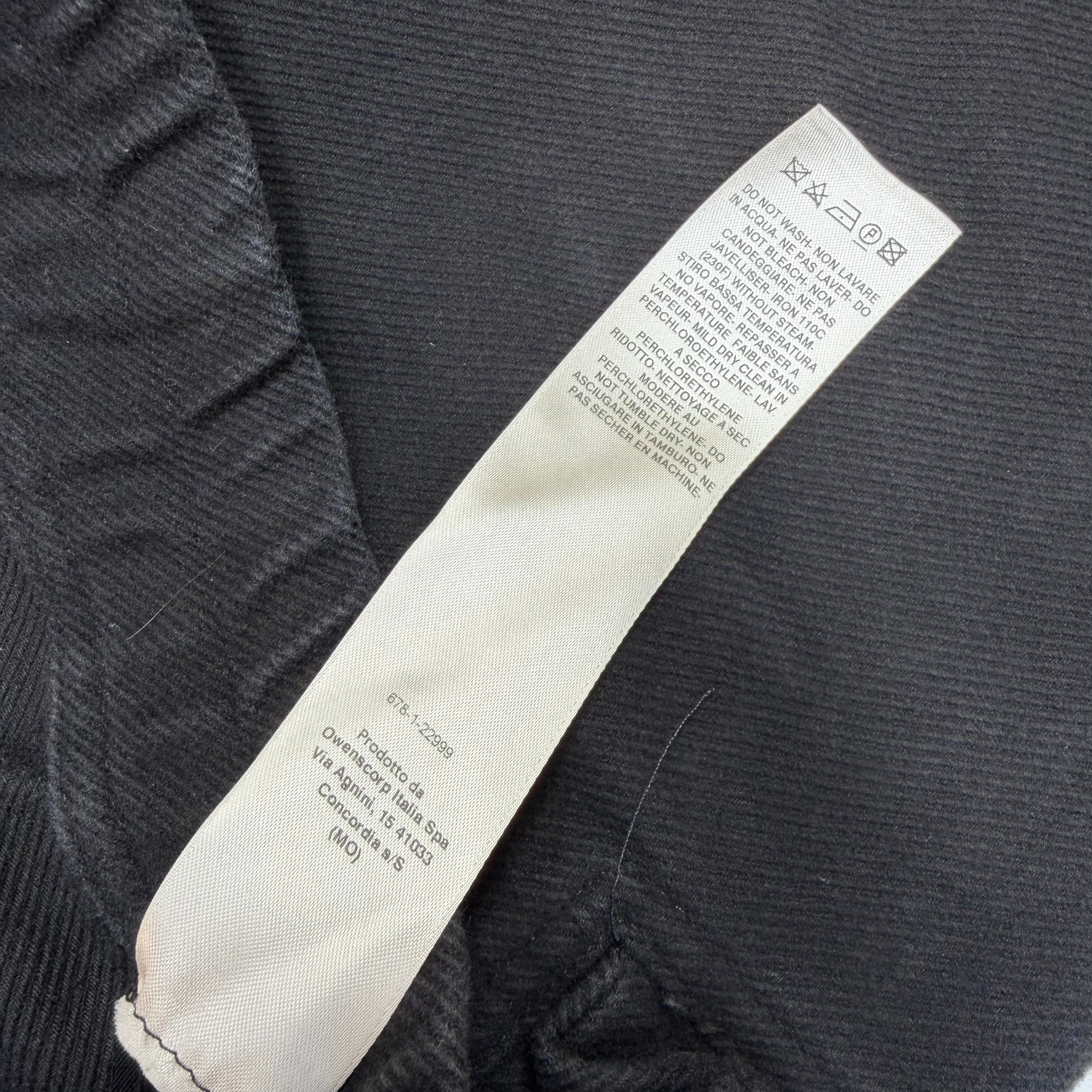 Rick Owens Mastodon Black Cargo Trousers 52 (L)