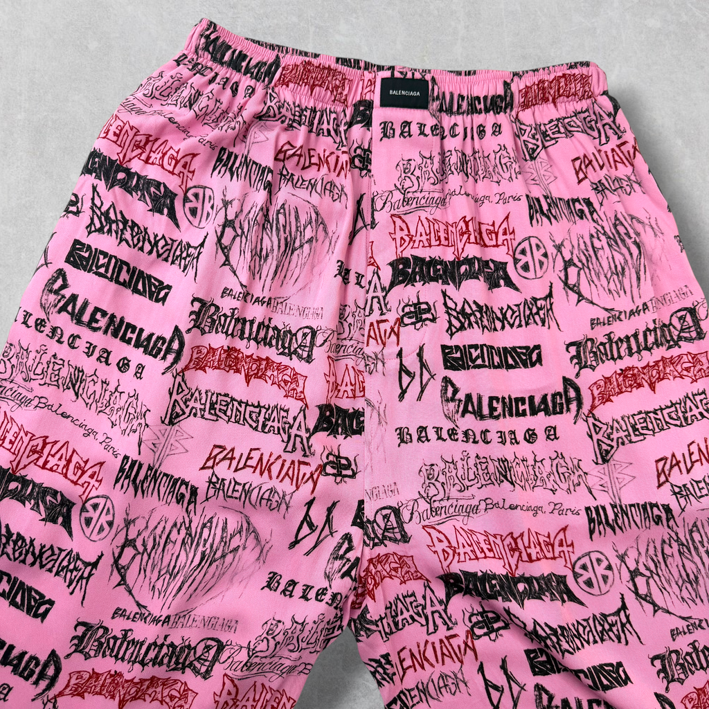 Balenciaga DIY Metal Allover Pink Pyjama Pants 38 (M)
