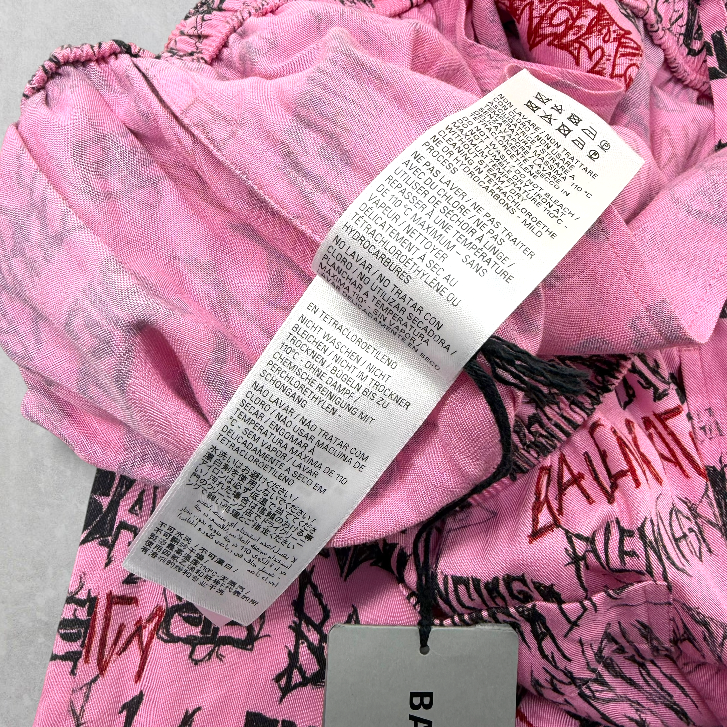Balenciaga DIY Metal Allover Pink Pyjama Pants 38 (M)