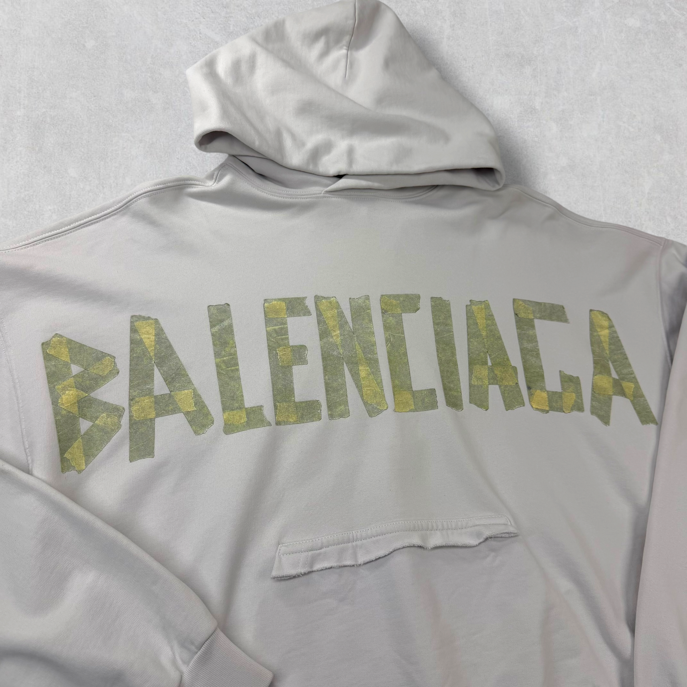Balenciaga Tape Type Ripped Pocket Oversized Hoodie XS (L)