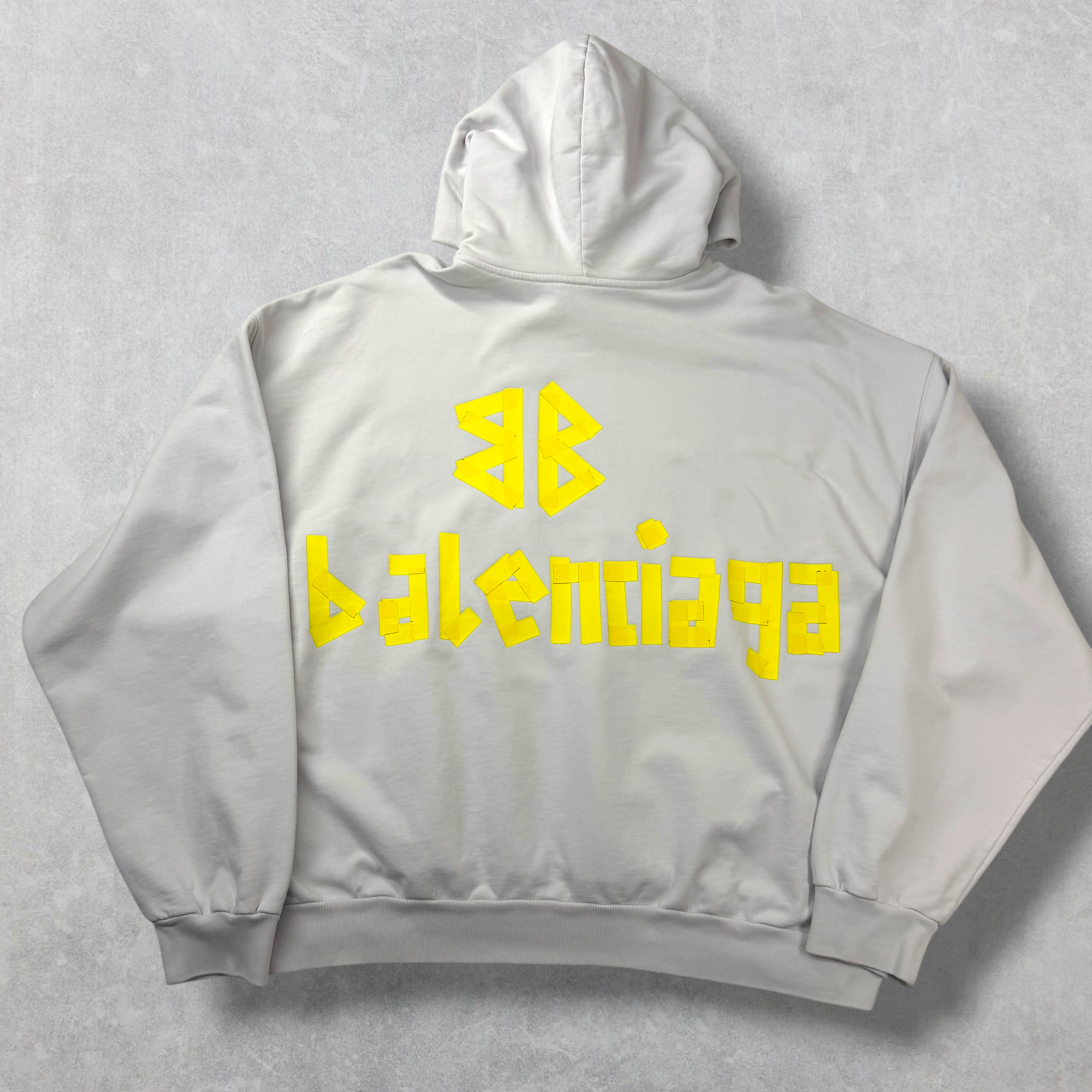 Balenciaga Tape Type Ripped Pocket Oversized Hoodie XS (L)