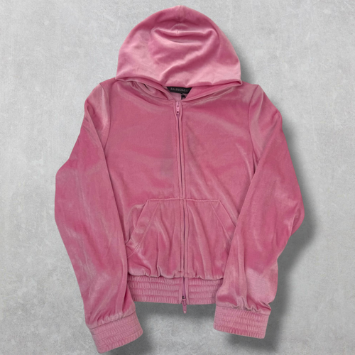 Balenciaga BB Paris Strass Pink Zip-Up Hoodie 38 (XS)