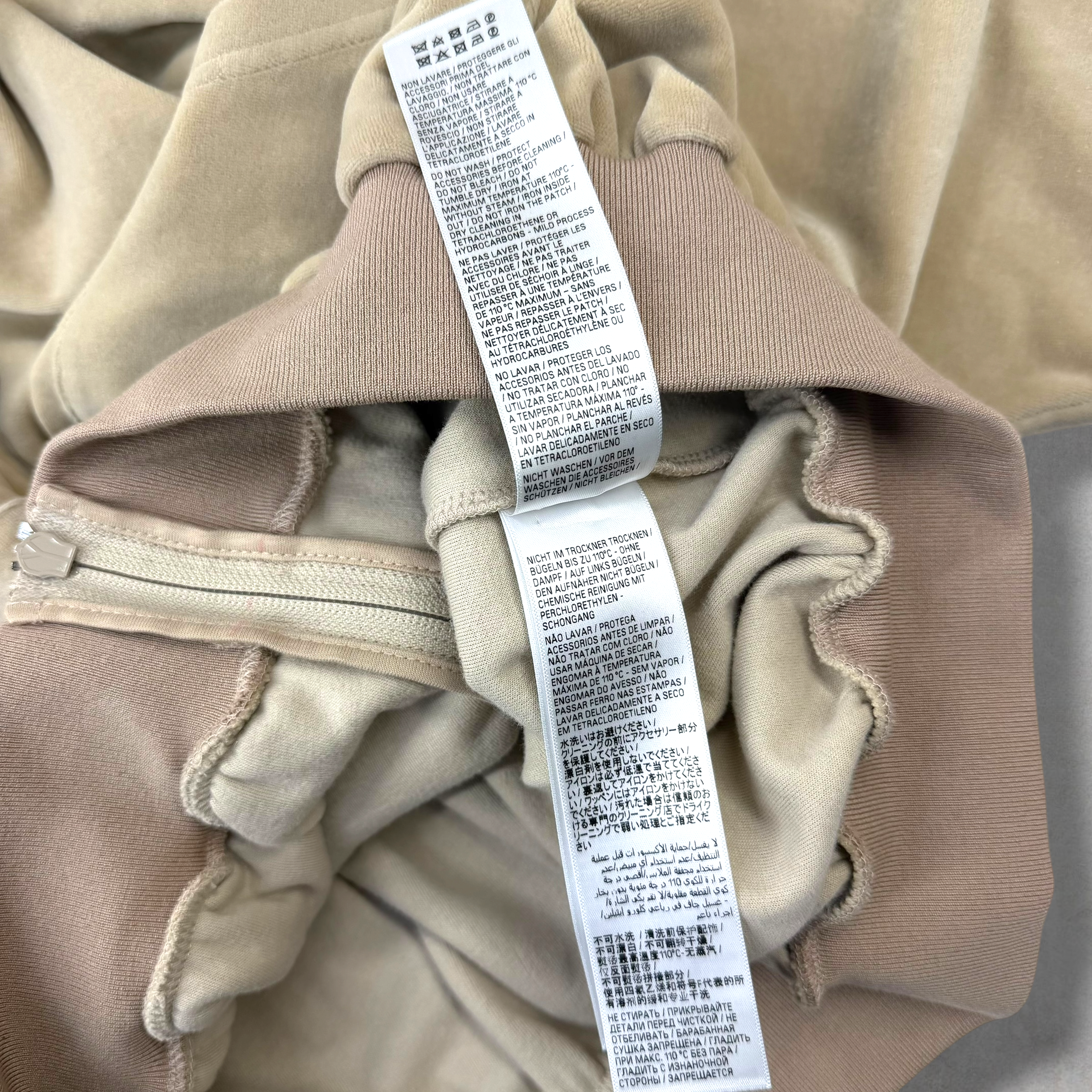 Balenciaga Oversized Rhinestone Velour Zip Hoodie 1 (M)