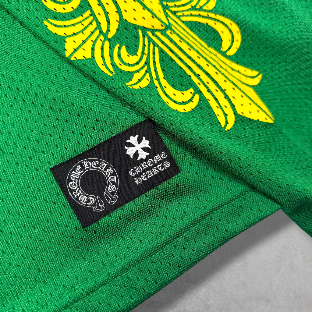 Chrome Hearts Stadium Mesh Green L/S Jersey XL