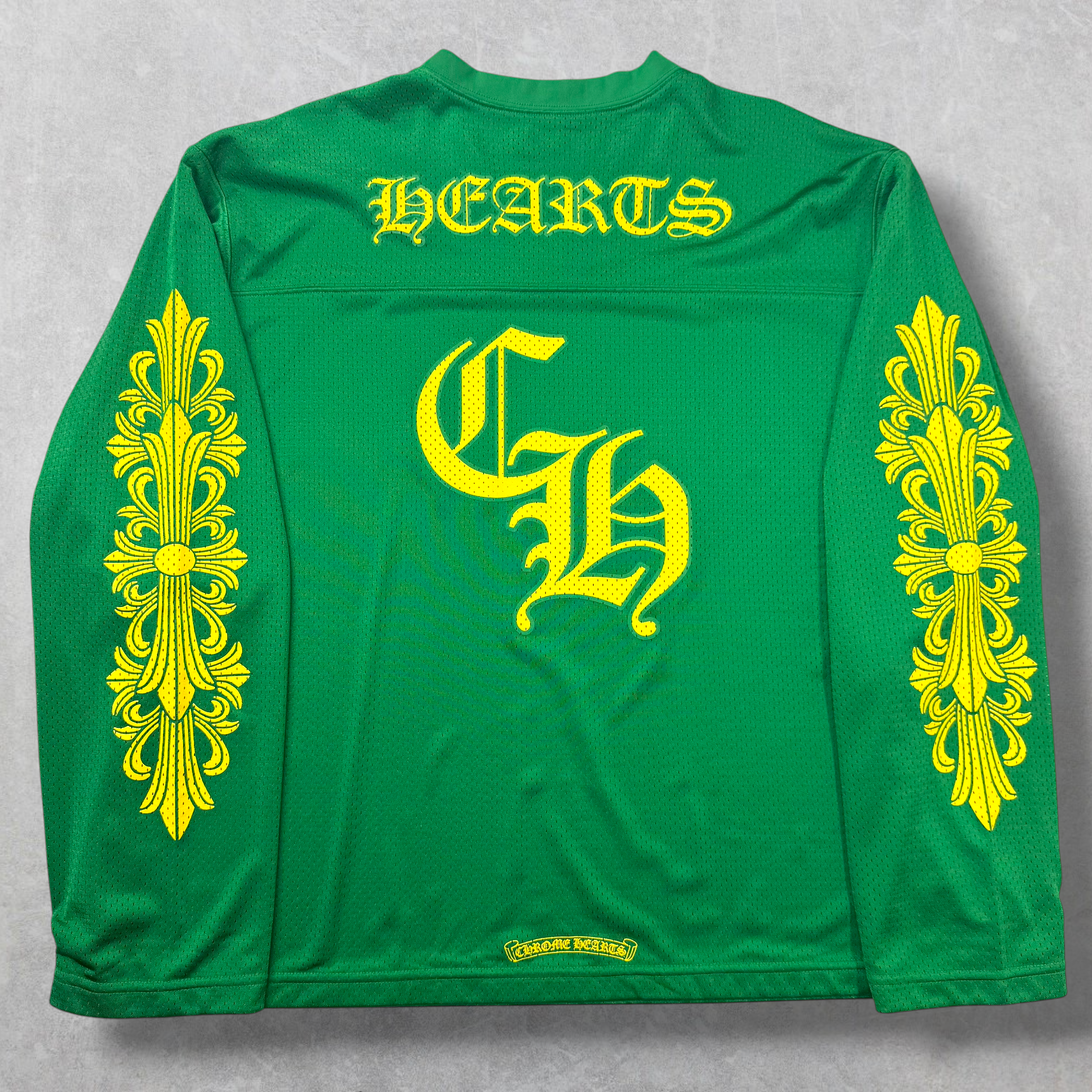 Chrome Hearts Stadium Mesh Green L/S Jersey XL