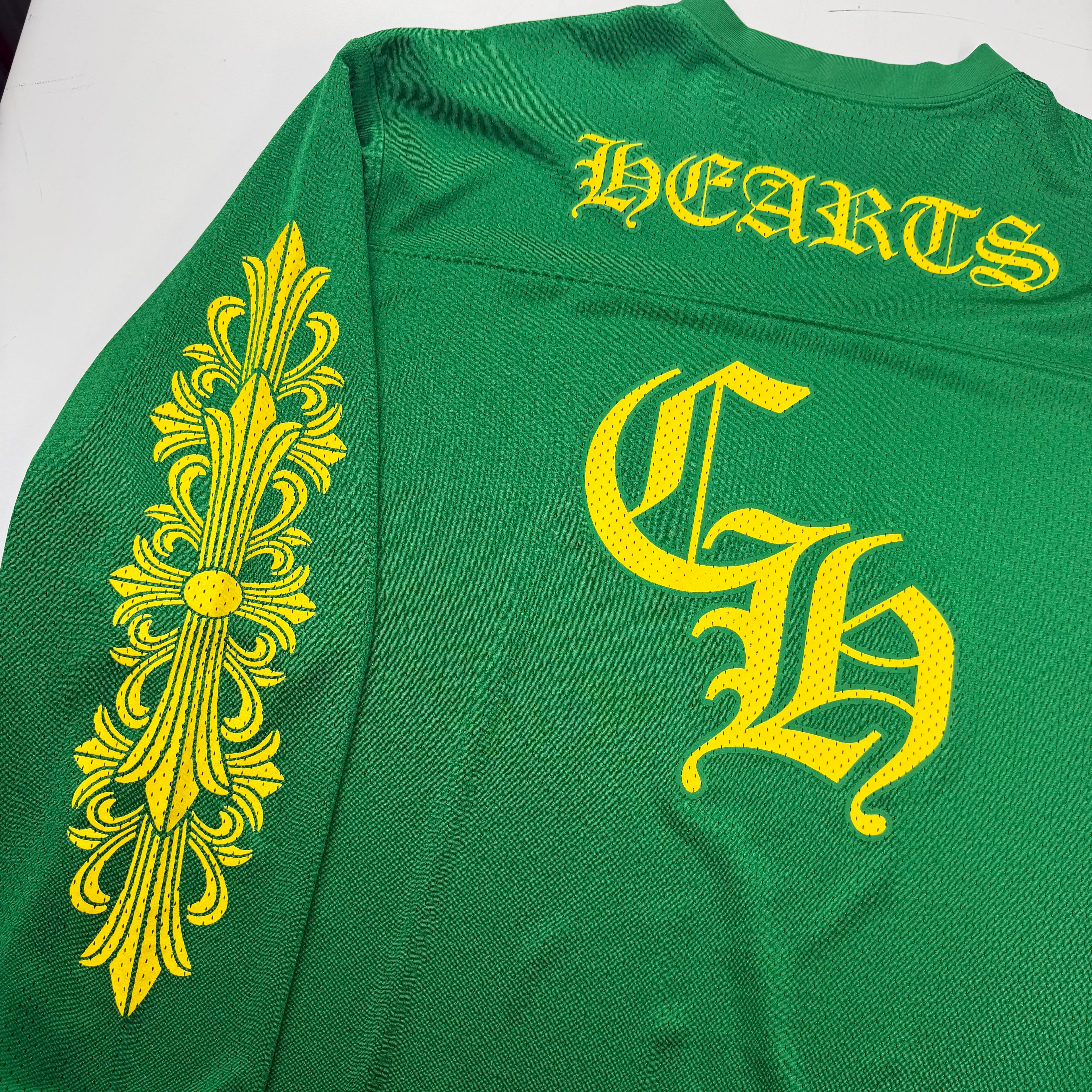 Chrome Hearts Stadium Mesh Green L/S Jersey XL