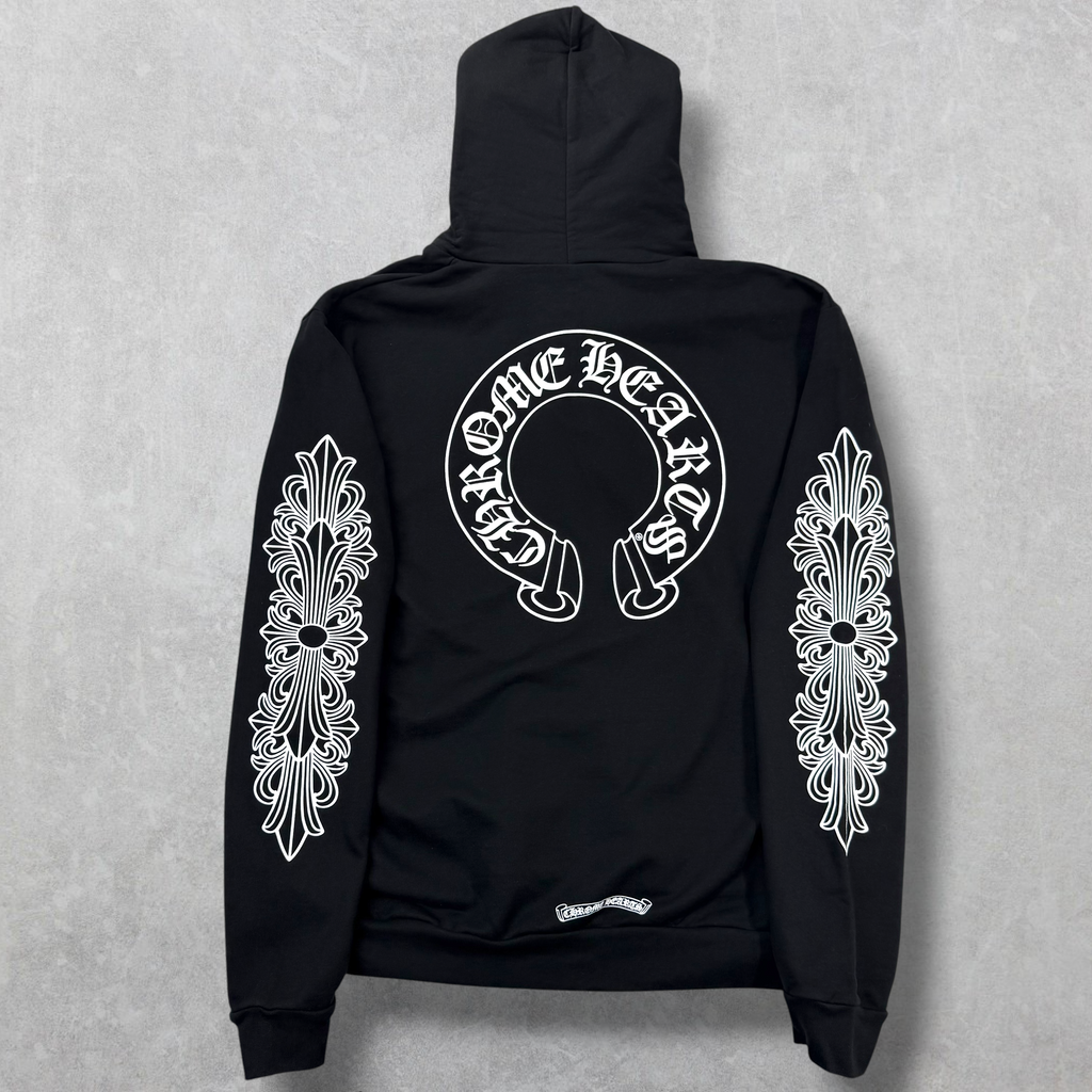 Chrome Hearts Horseshoe Floral Zip Up XL