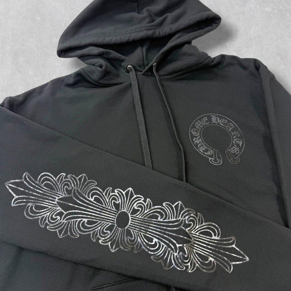 Chrome Hearts Black Floral Hoodie M