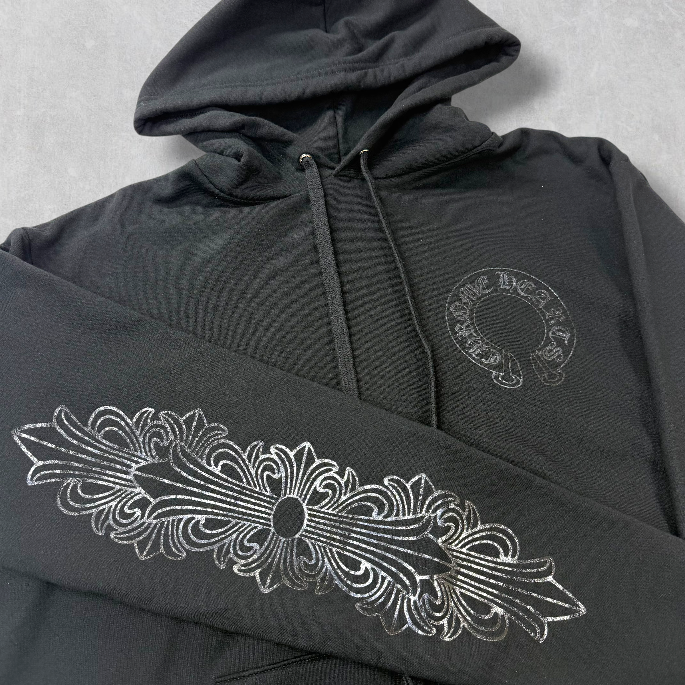 Chrome Hearts Black Floral Hoodie M
