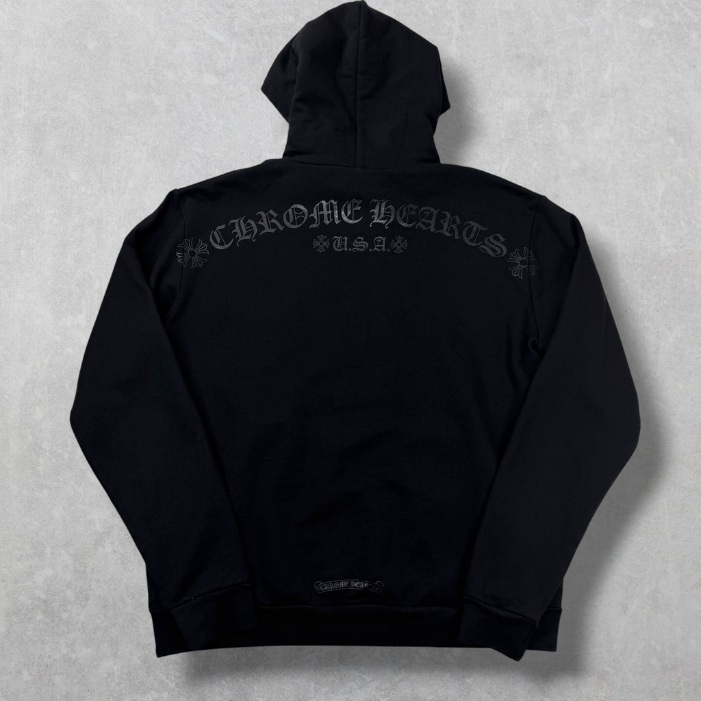 Chrome Hearts Black Floral Hoodie M