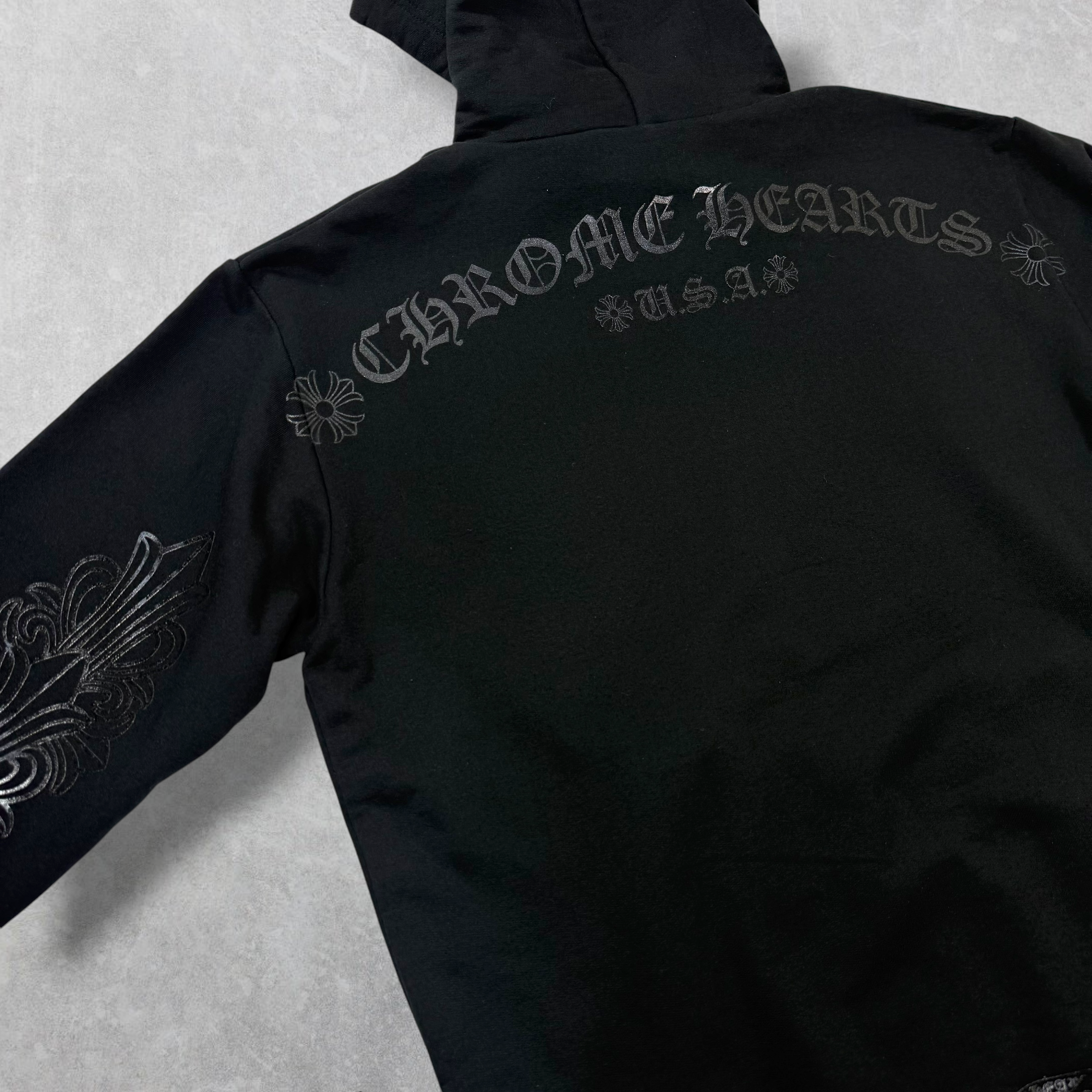 Chrome Hearts Black Floral Hoodie M