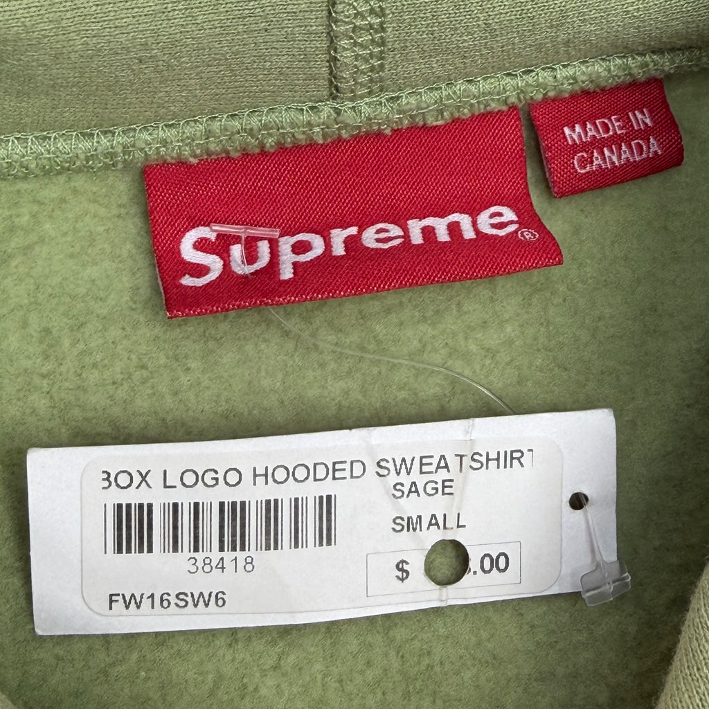 Supreme Box Logo Sage Hoodie S