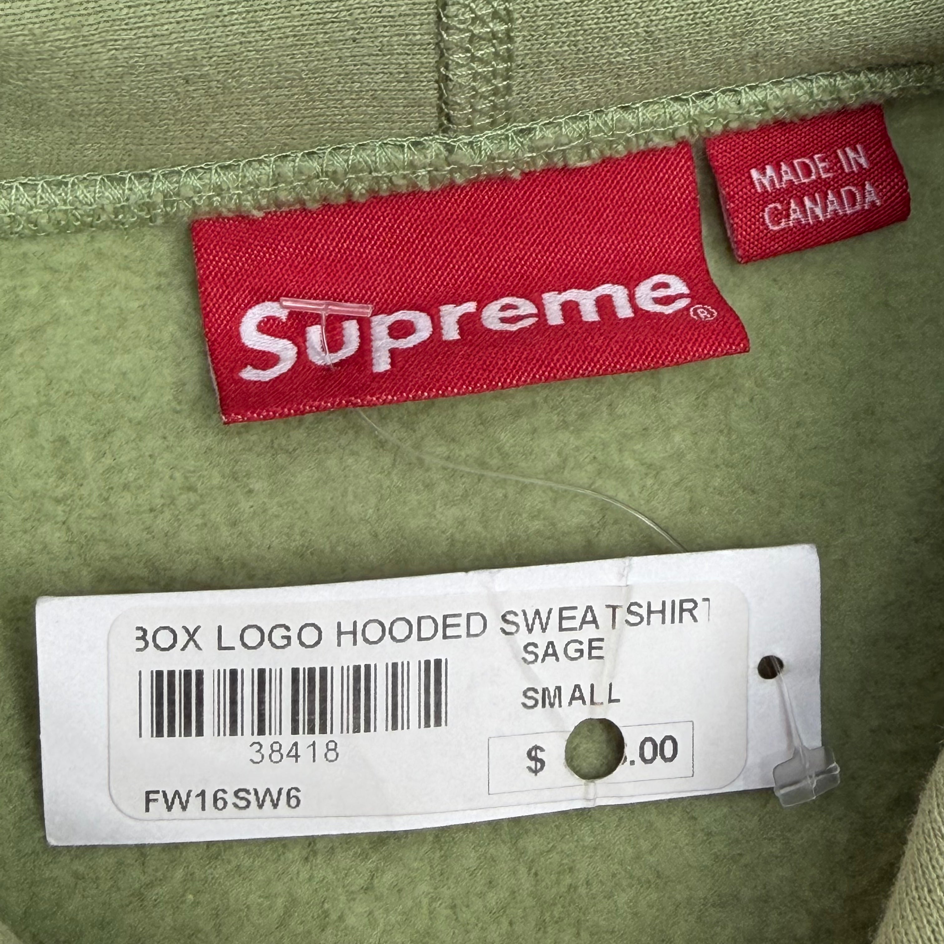 Supreme Box Logo Sage Hoodie S